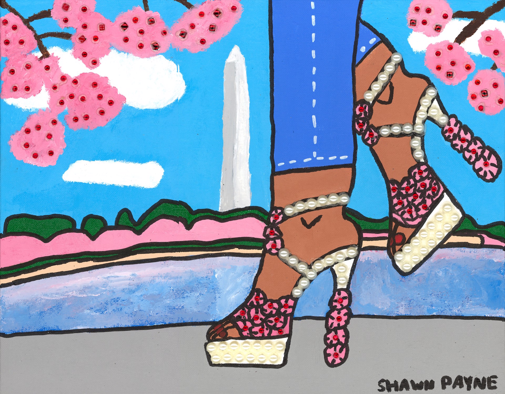 Cherry Blossom Heels (FRAMED) by Shawn Payne
