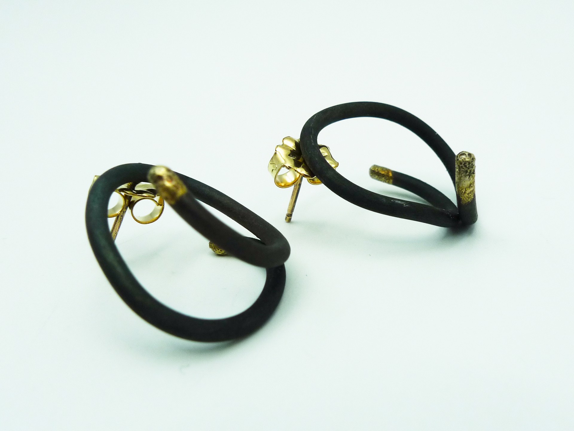 Gold Tipped Stud Earrings by Susanne Henry