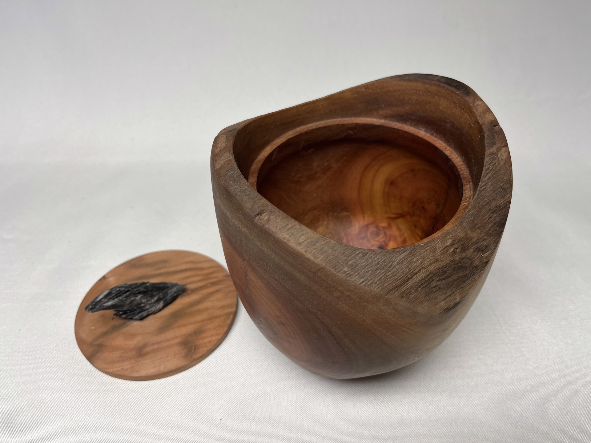 Turned Wood Jar W/Lid #23-28 by Rick Squires