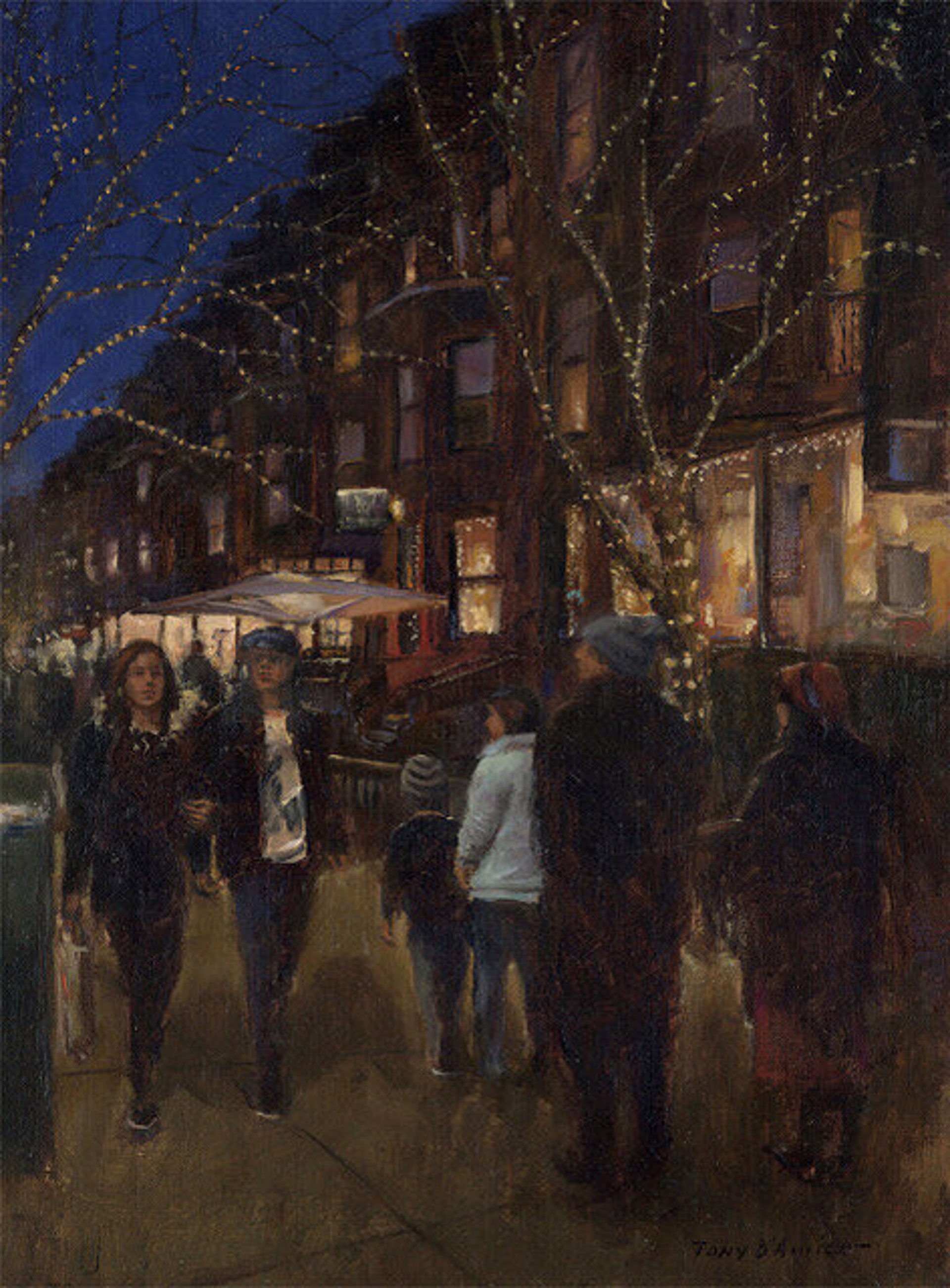 Evening Stroll on Newbury Street by Tony D'Amico