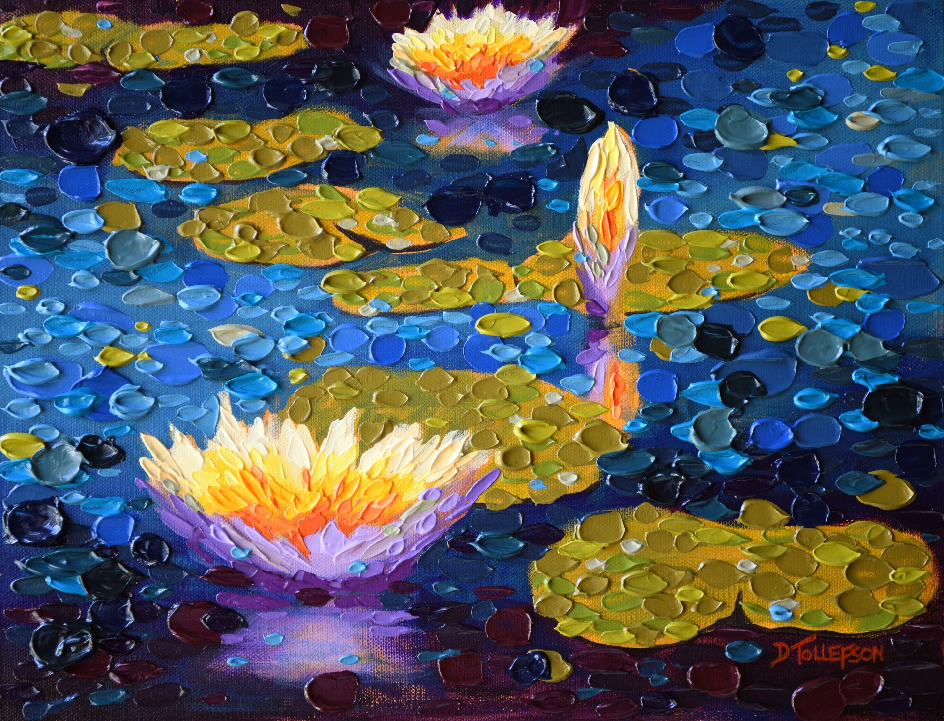 Evening's Light Pond One by Dena Tollefson