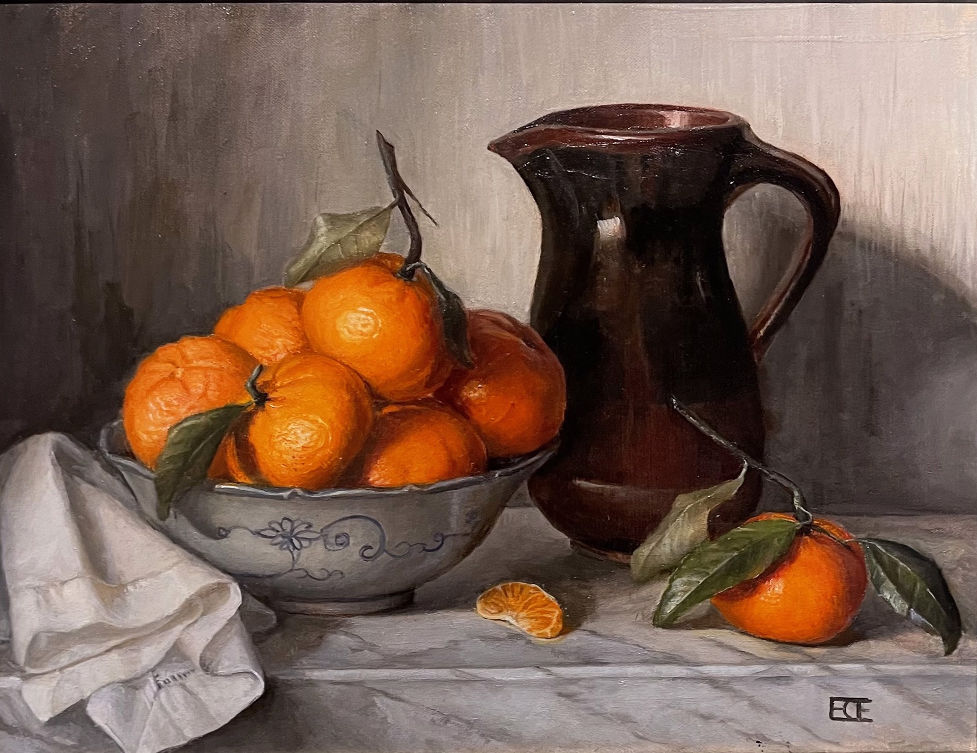 Mandarine Oranges & Tenmoku by Barbara Efchak