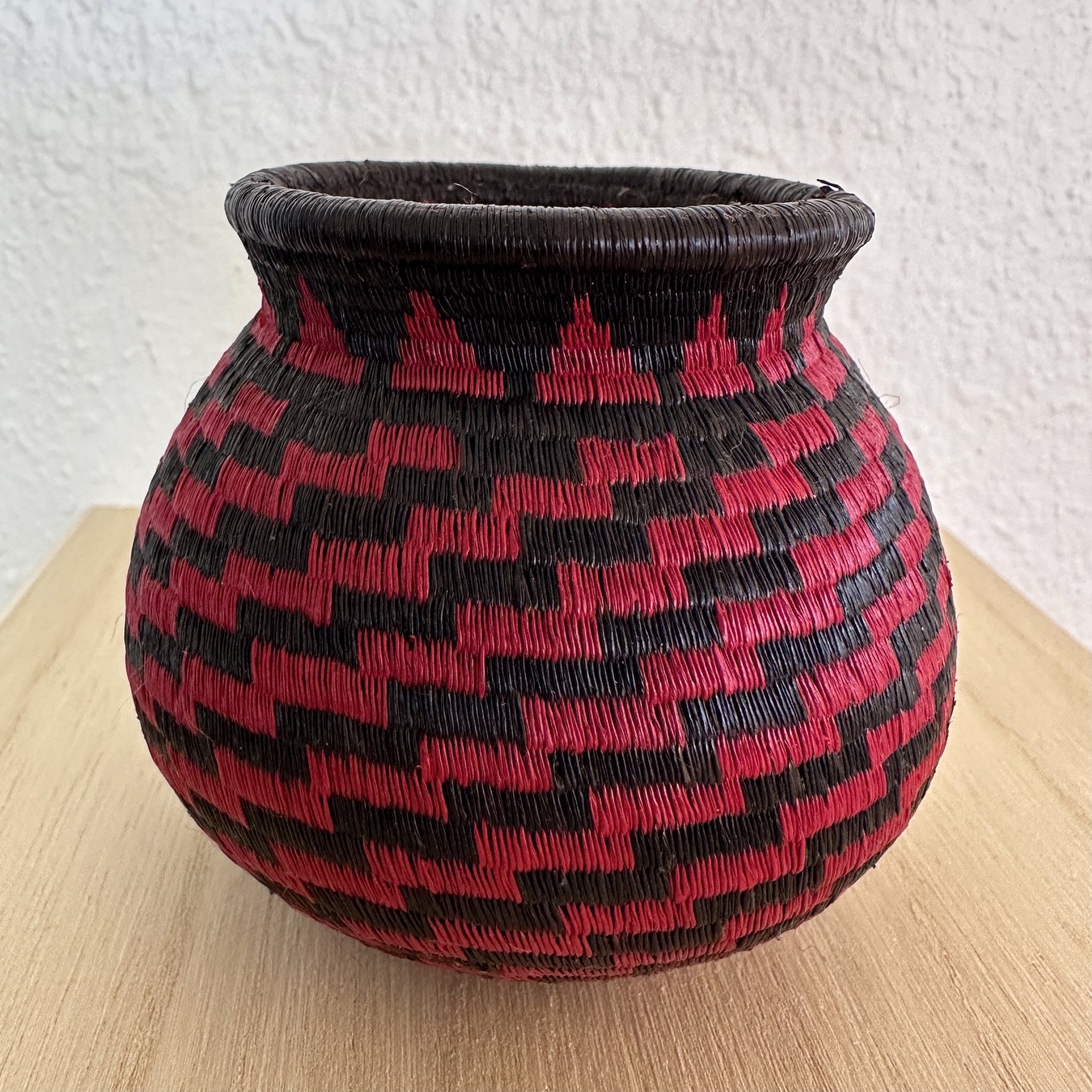 Red and Black Zig Zag by Wounaan Weavers of Panama