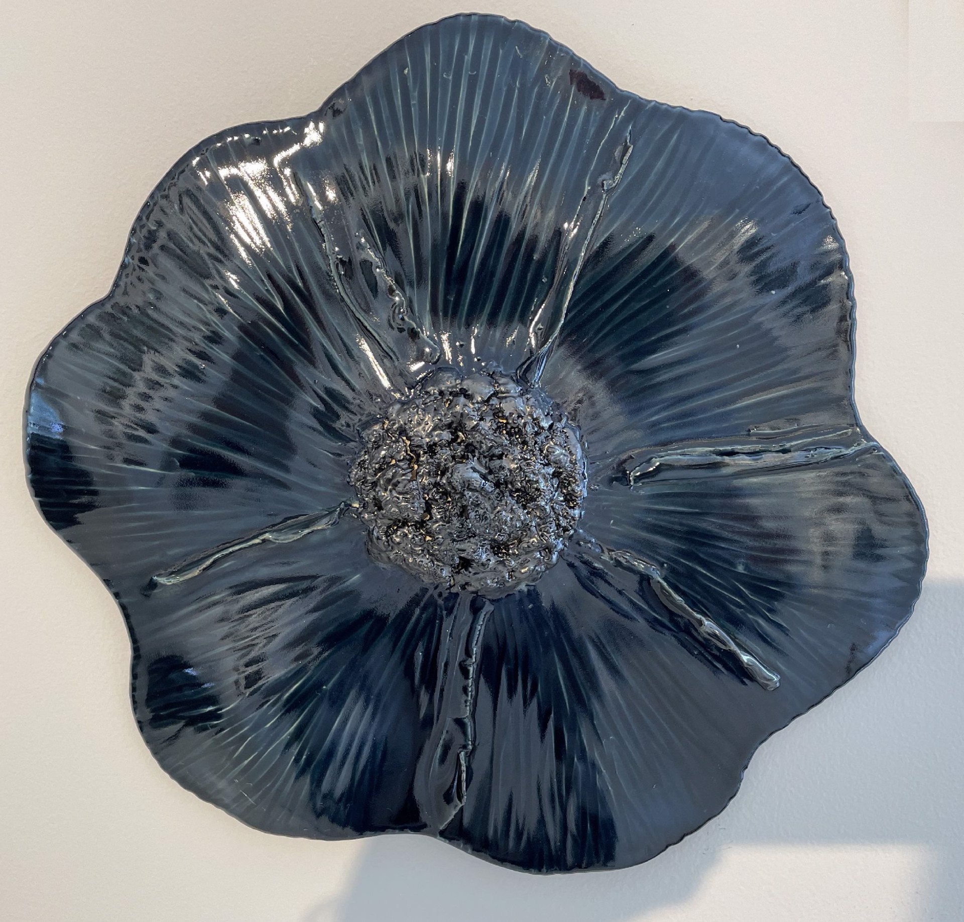 Flower Blue/Metallic 11"" by Jill Rothenberg-Simmons