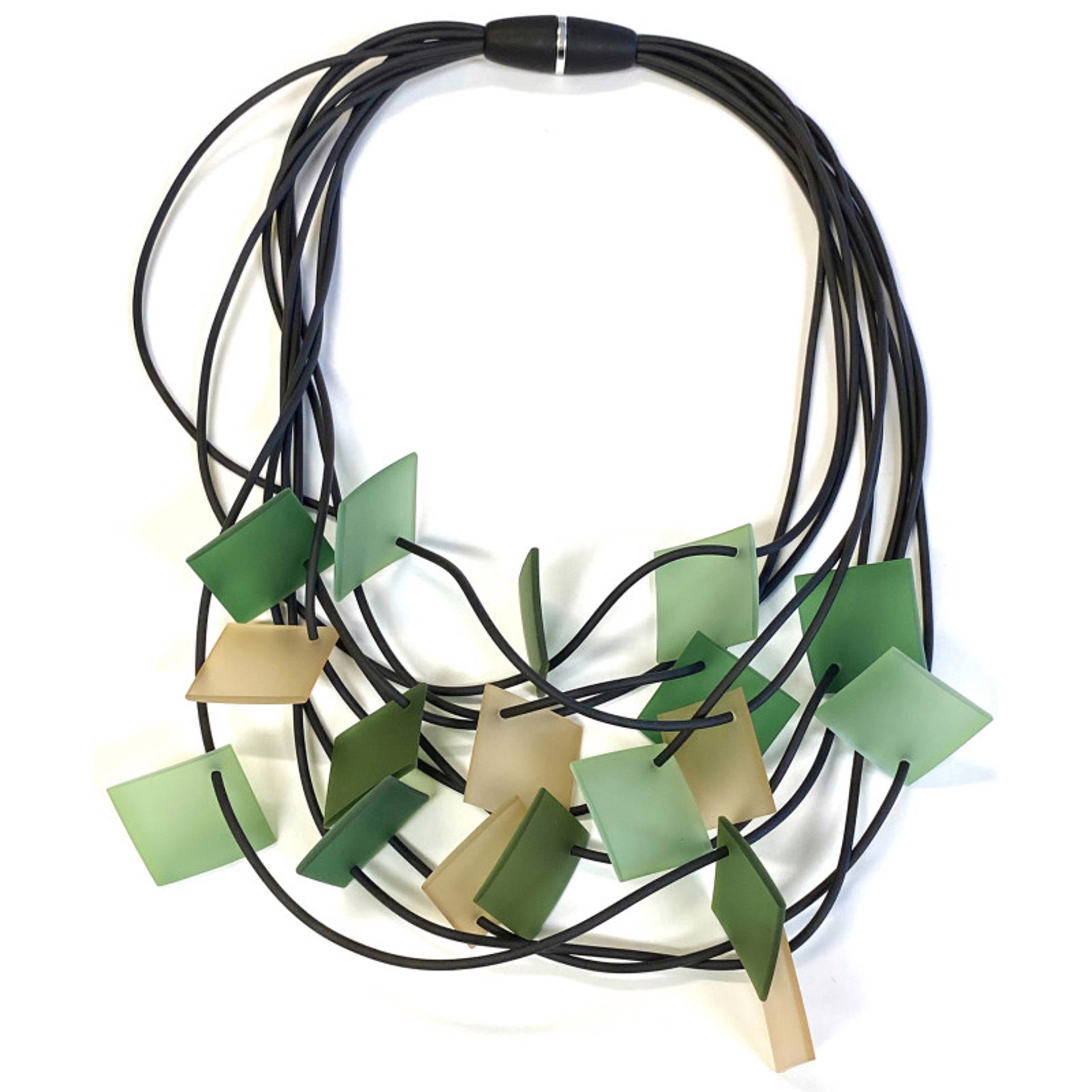 Hand-cut Square 'Petales' Necklace by Lydia Bremmer