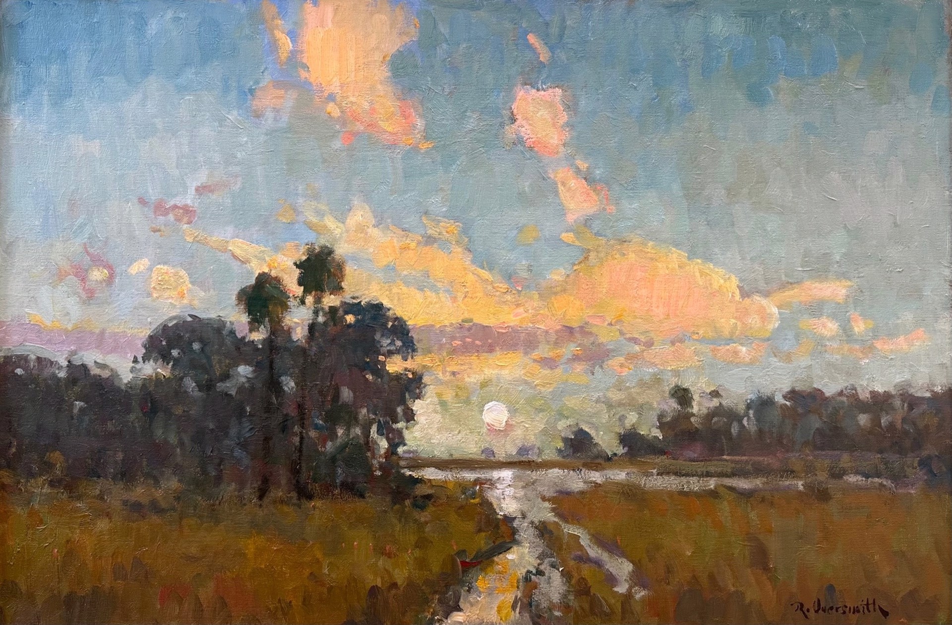 Moonrise Marsh by Richard Oversmith