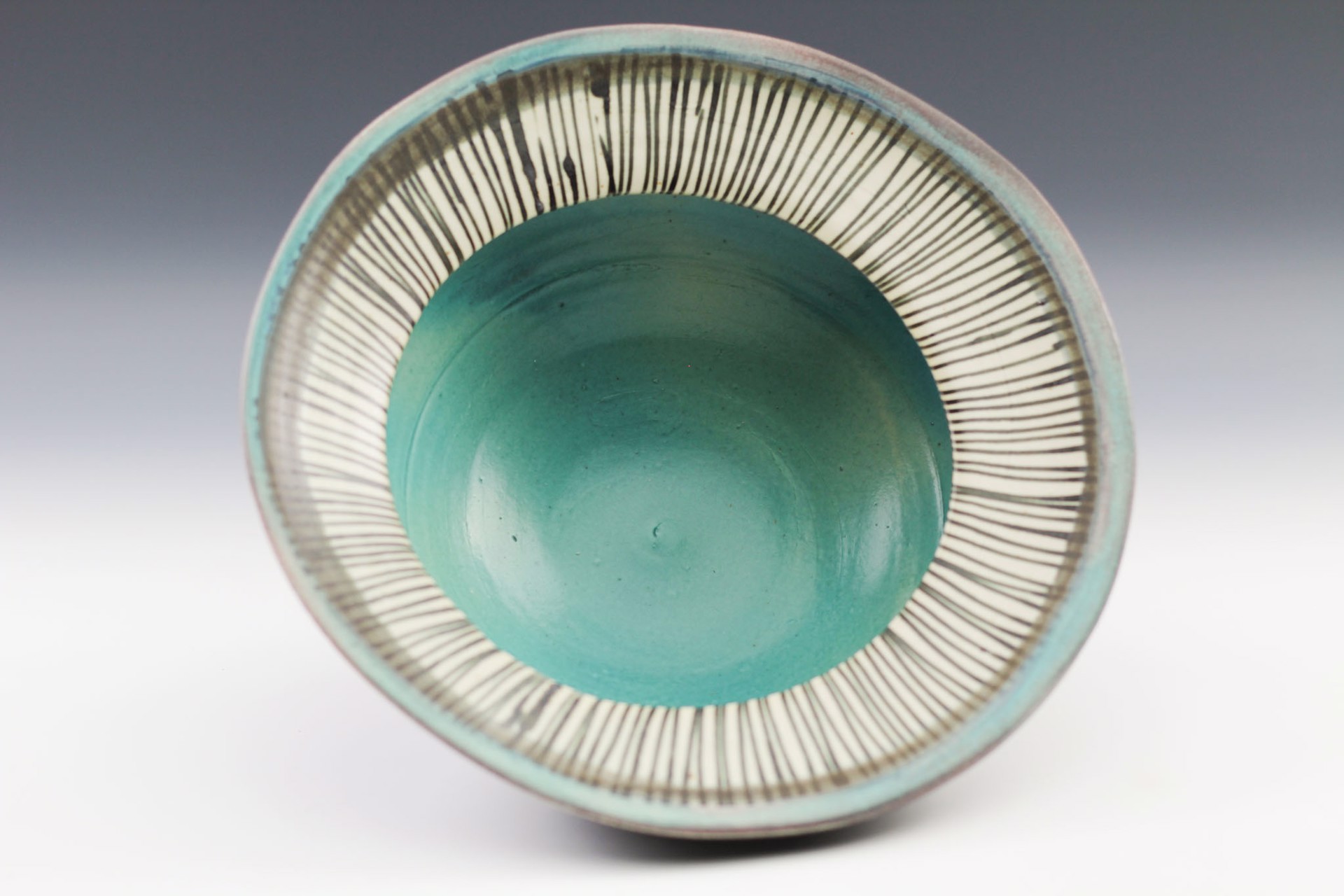 Large Double Rim Bowl by Delores Fortuna