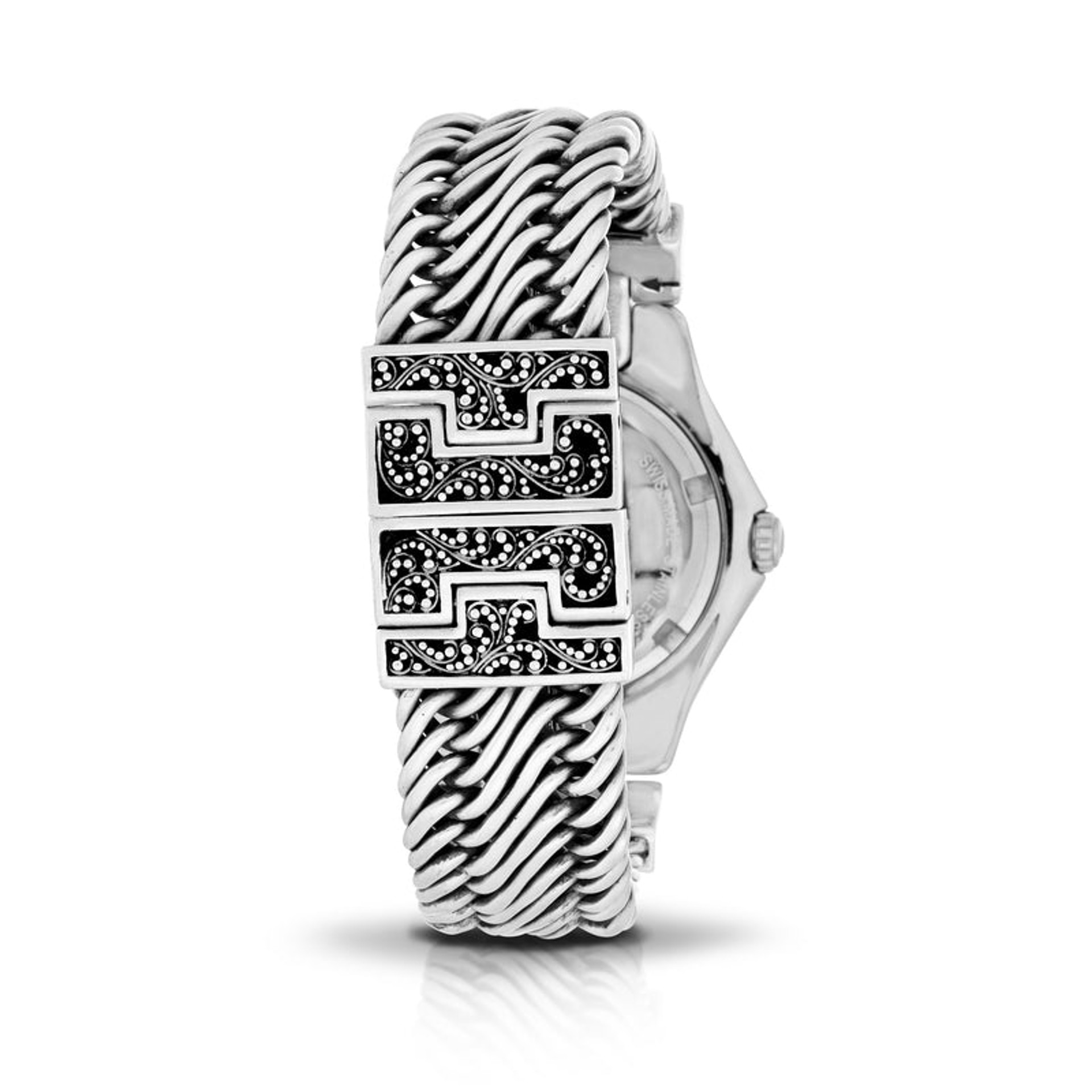 9765 Classic Women's Watch with Handwoven Sterling Silver Figure-8 Band by Lois Hill