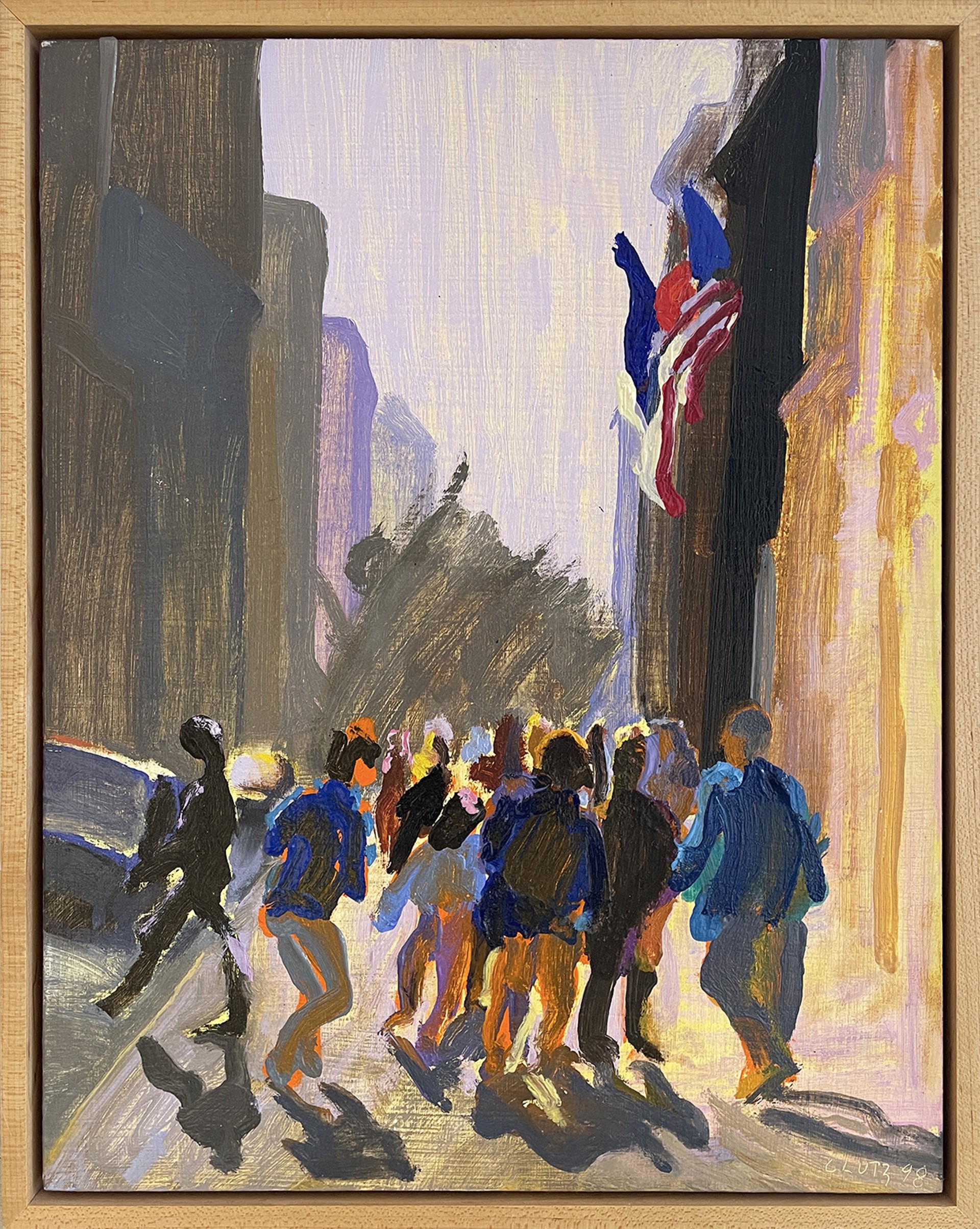 Midtown Street, Flags Blue by William Clutz