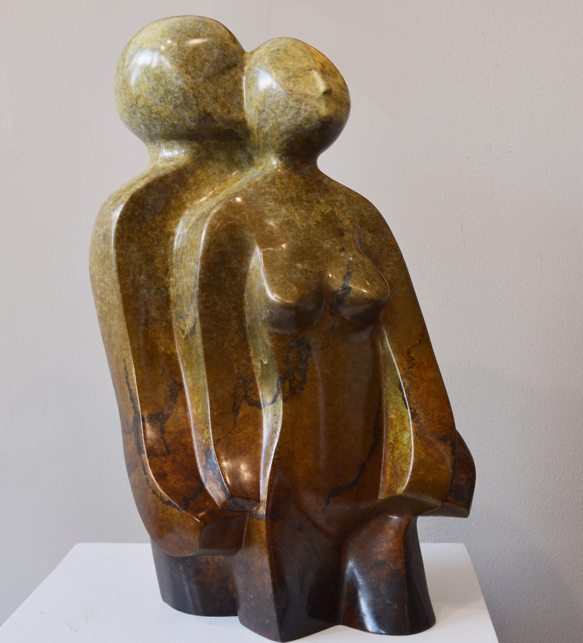 "Close" bronze sculpture by Mark Yale Harris