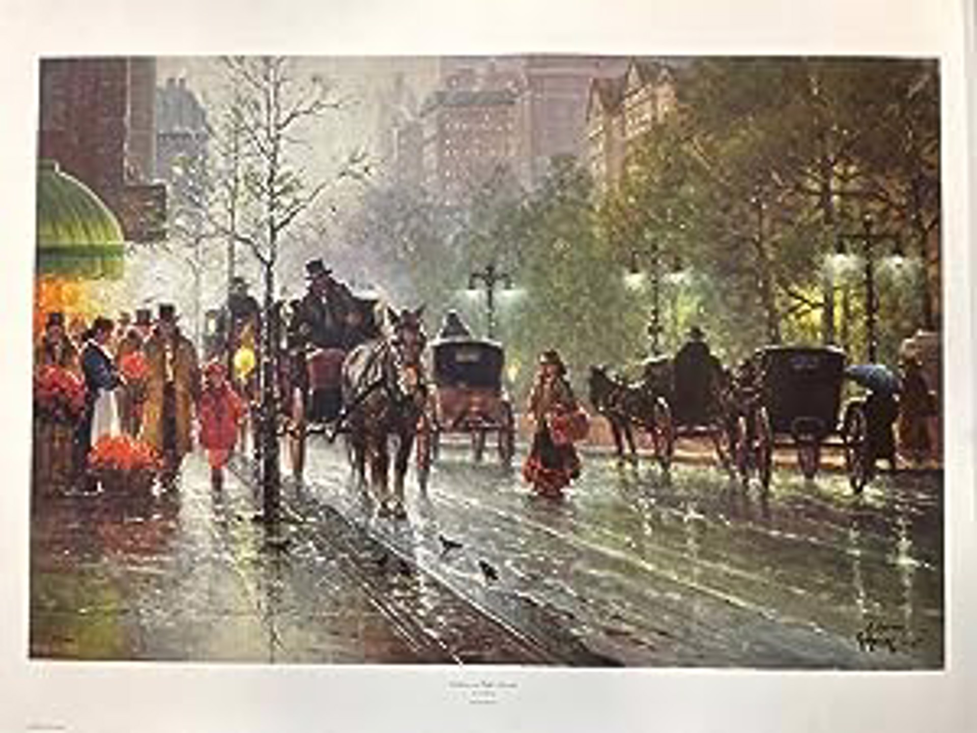 Cabbies on Fifth Avenue by G. Harvey