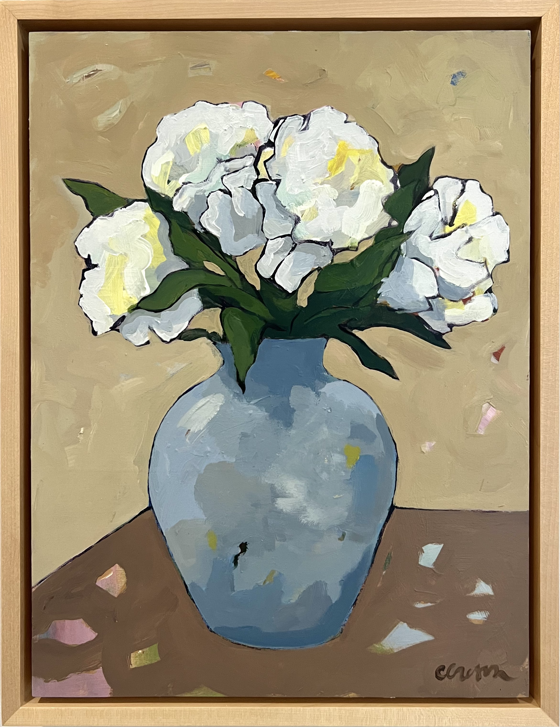 Peonies in Blue Vase No. 2 by Caroline Creson