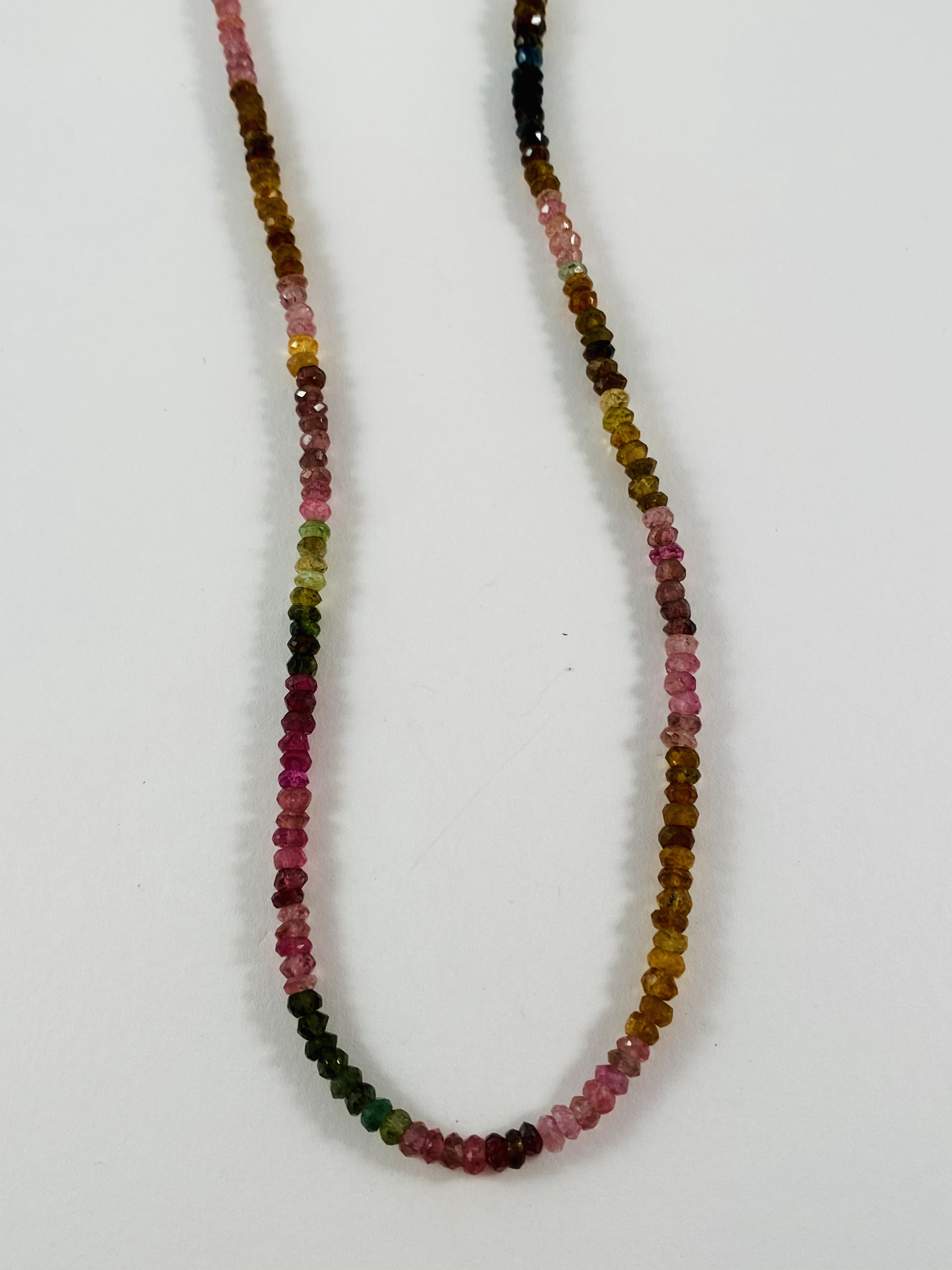 Faceted Multicolored Tourmaline Necklace by Nance Trueworthy