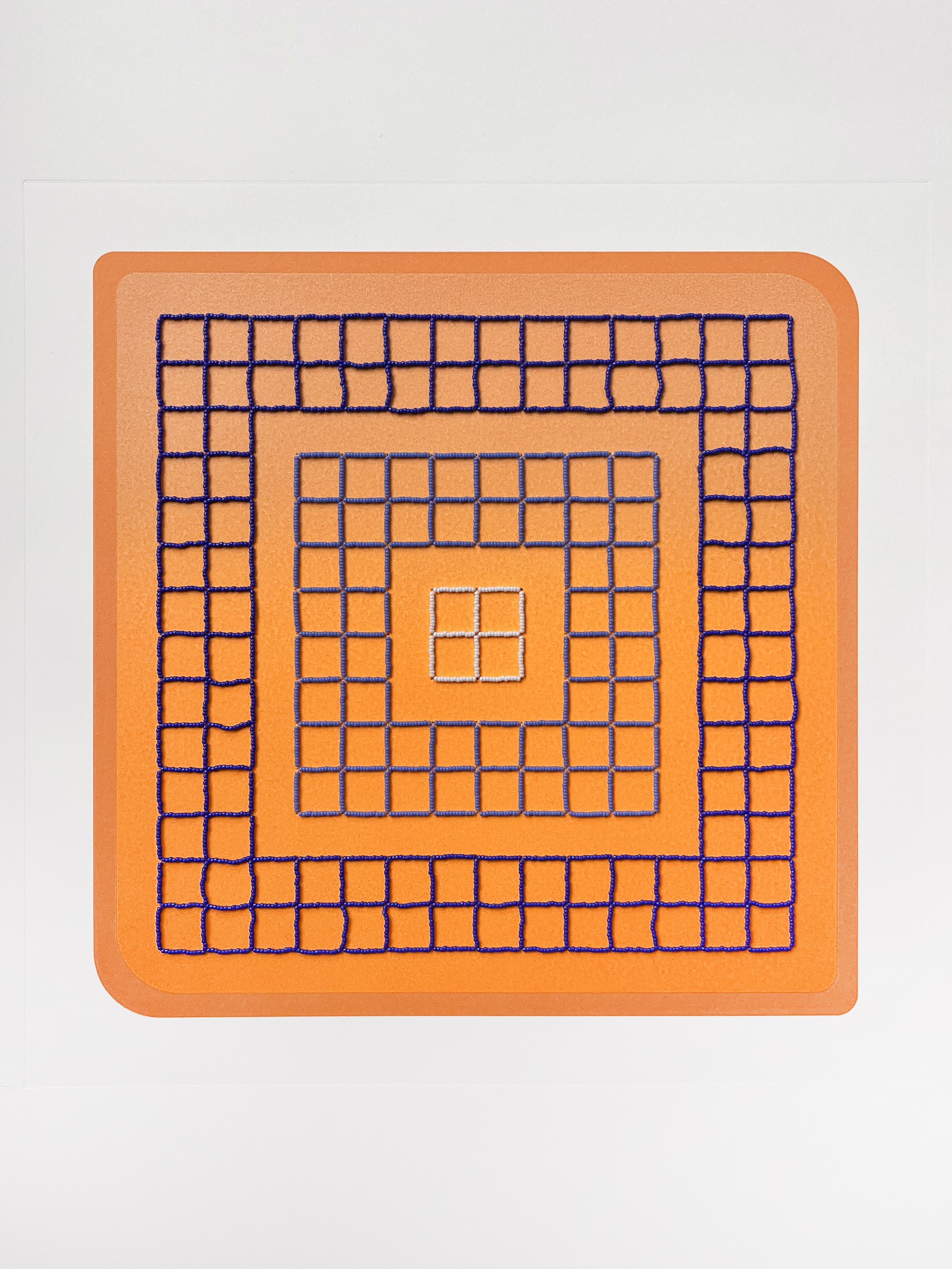 Fluoro Grid (Orange) by Gretchen Wagner