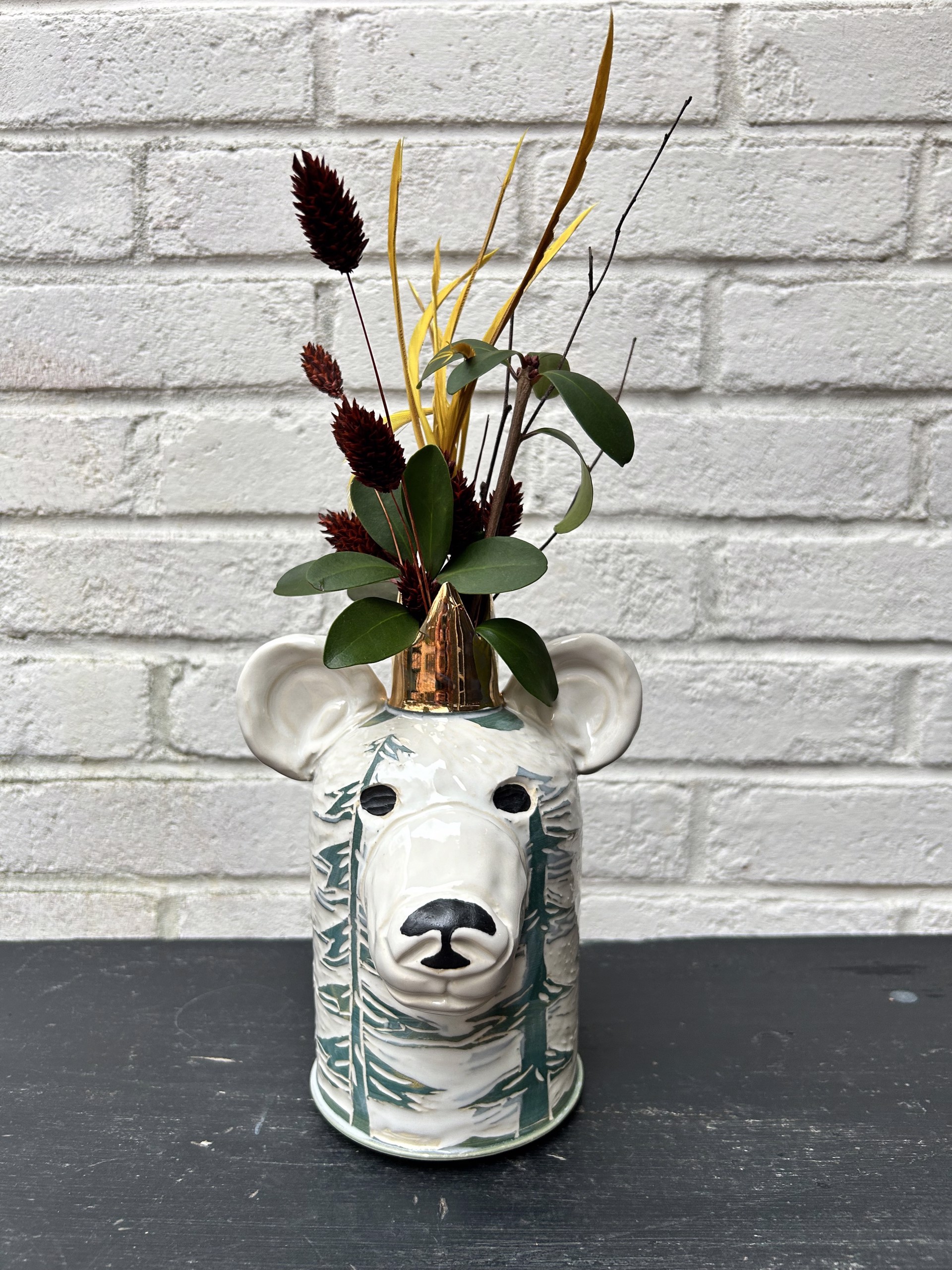 Royal Bear Vase by Annie Singletary