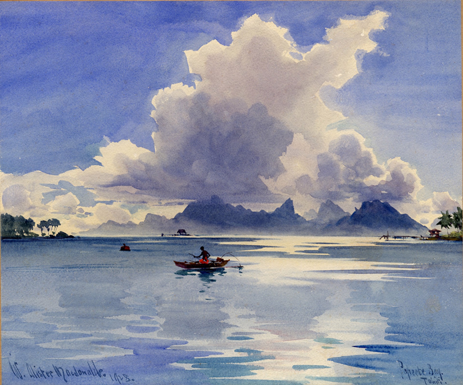 Cloud Effect over Island of Moorea from Papeete Bay by William A. MacDonald