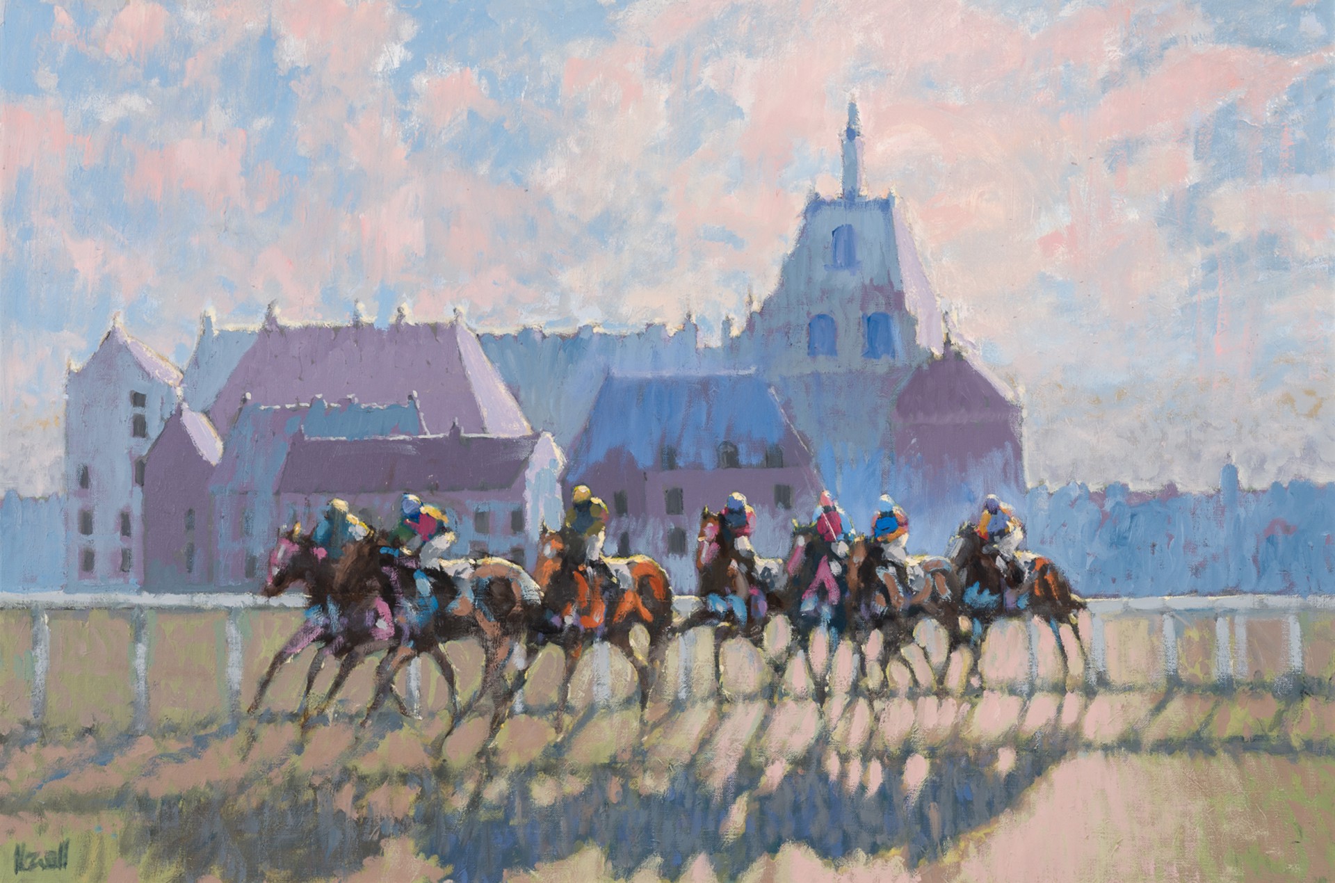 INTO THE STRAIGHT, CHANTILLY by Peter Howell