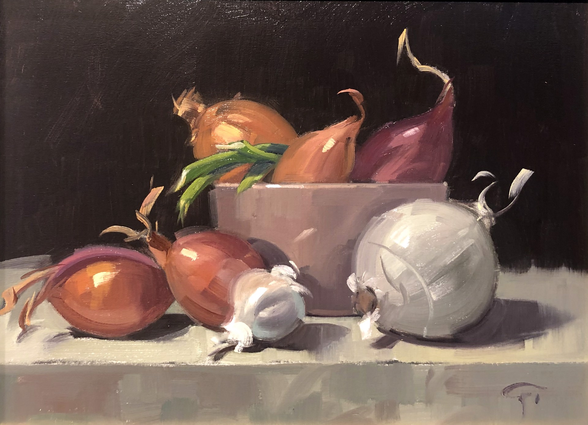 Bowl of Shallots by Gerald Griffin