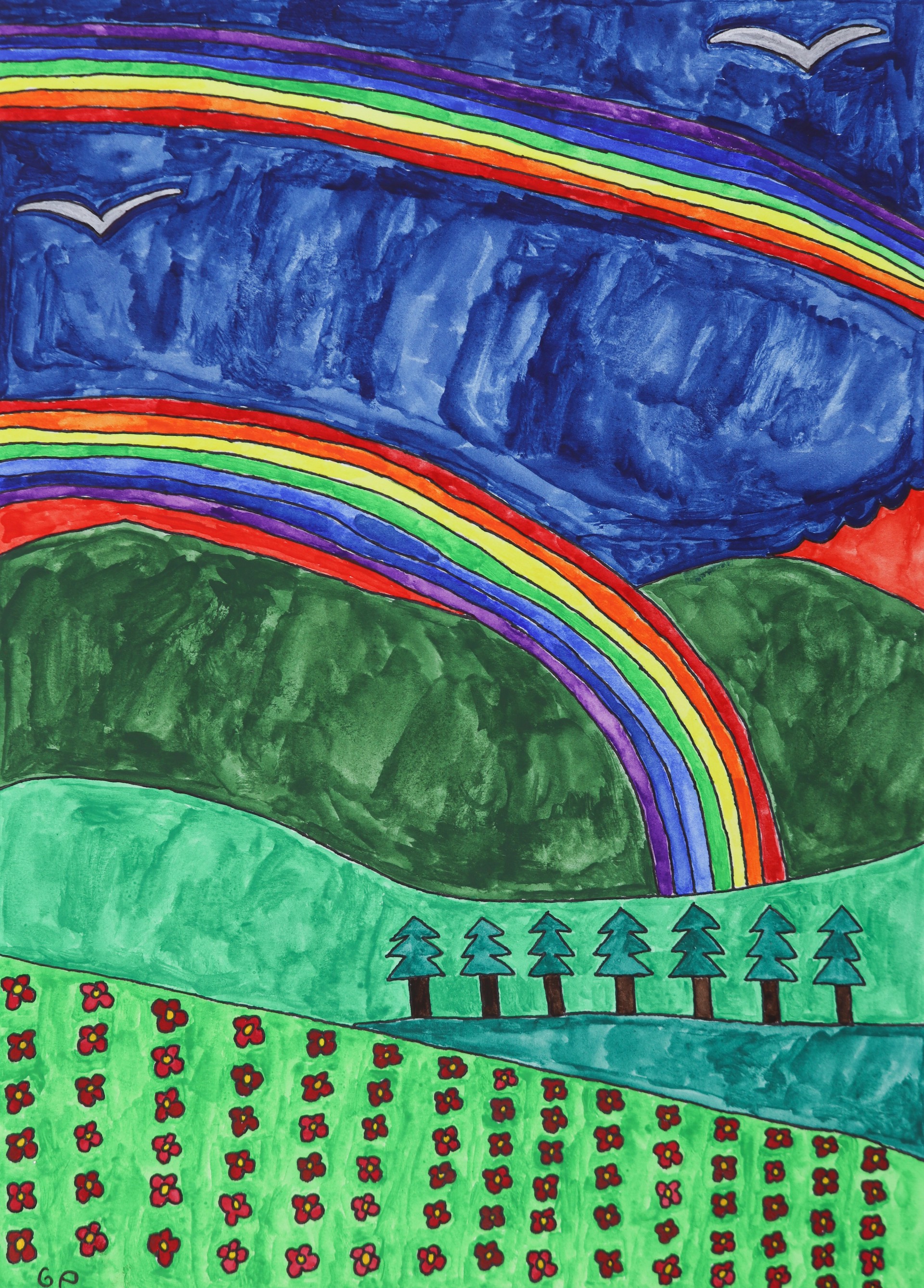 Rainbow Country (FRAMED) by Gillian Patterson