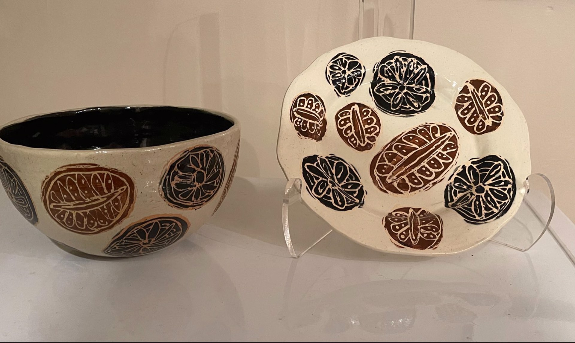 Bowl and Plate Set by Patricia Simpson