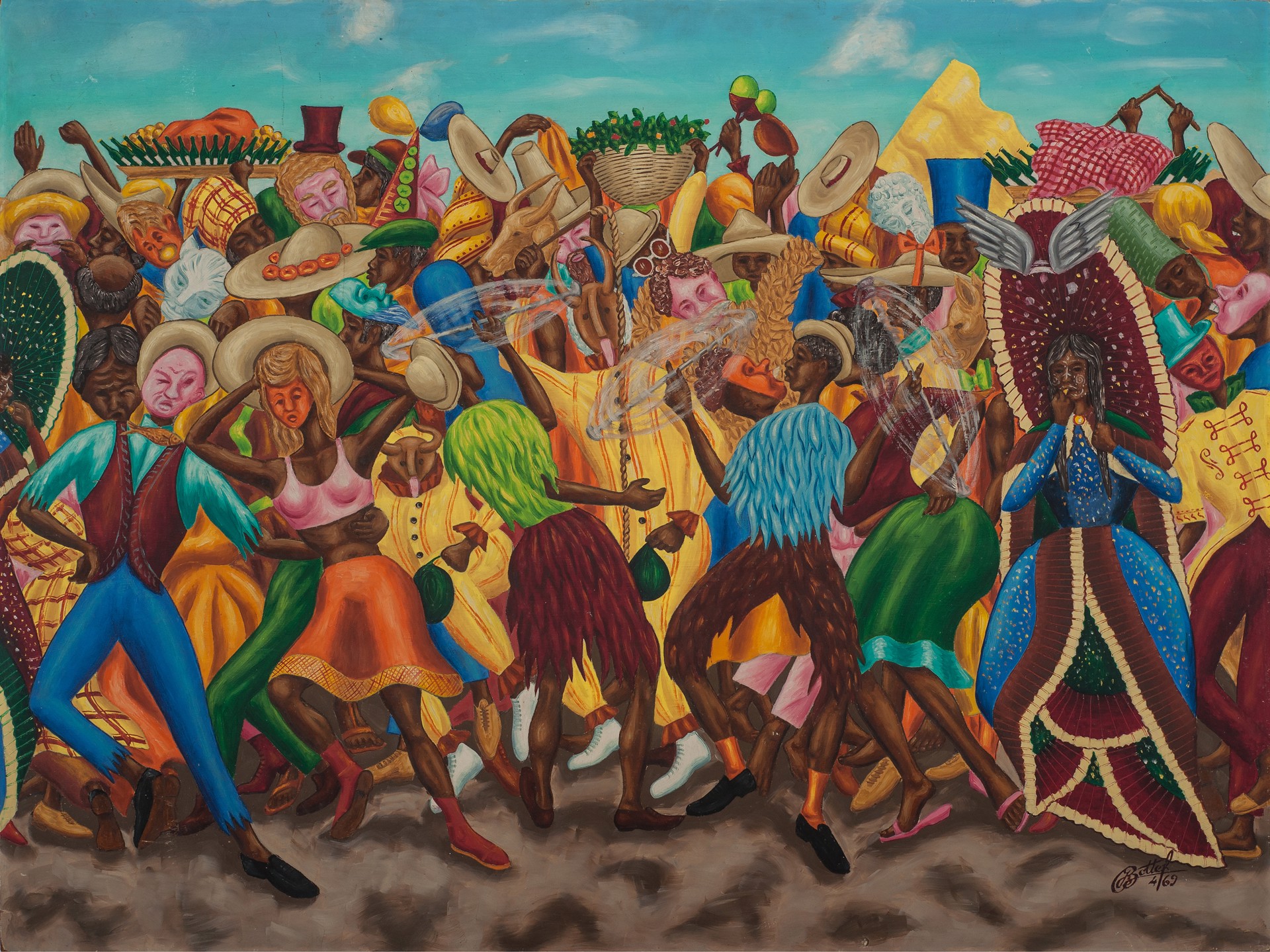 Street Carnival #2-3-96GSN by Jean-Baptiste Bottex (Haitian, 1918-1979)
