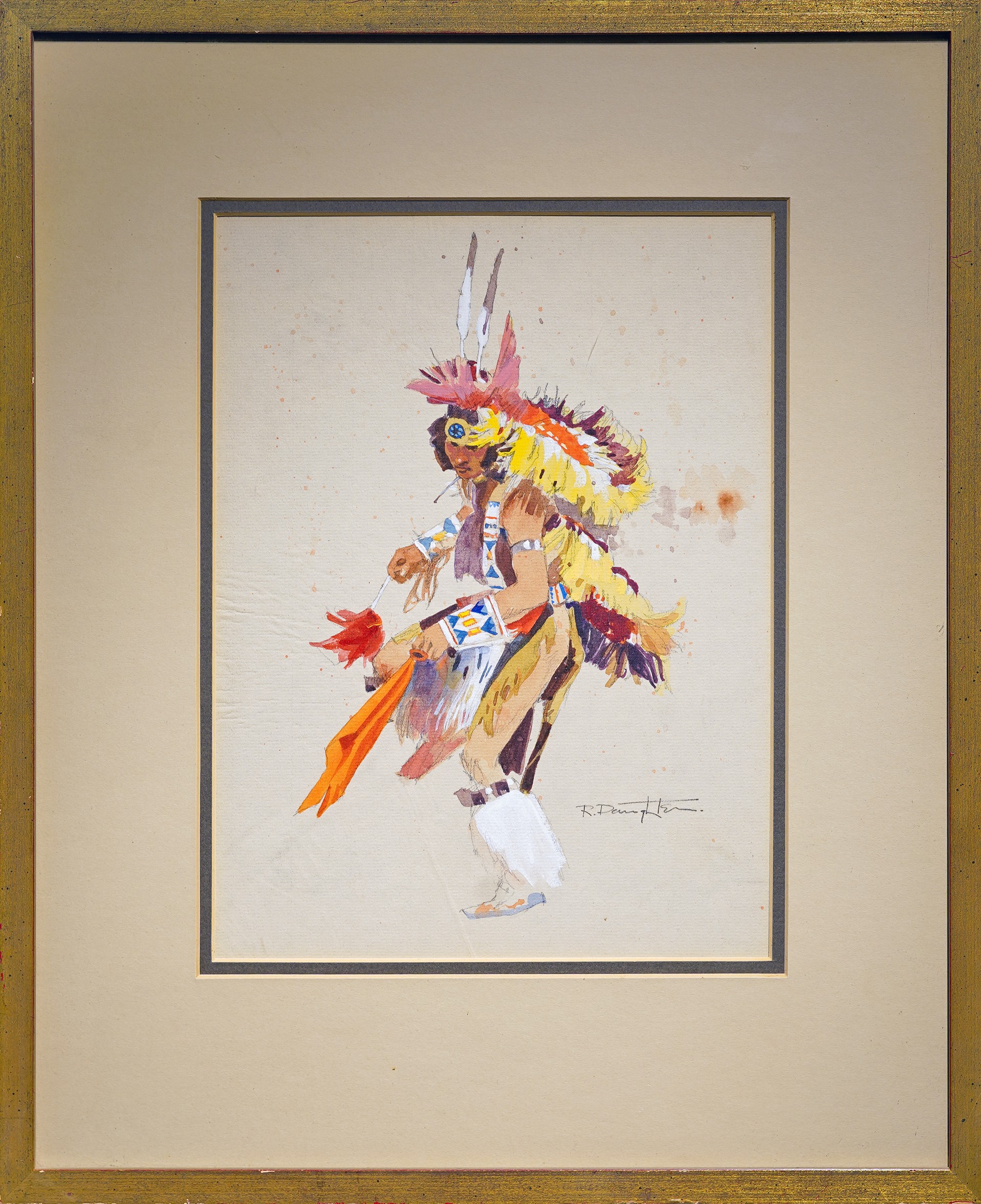 Sac-Fox War Dancer by Robert Daughters (1929-2013)