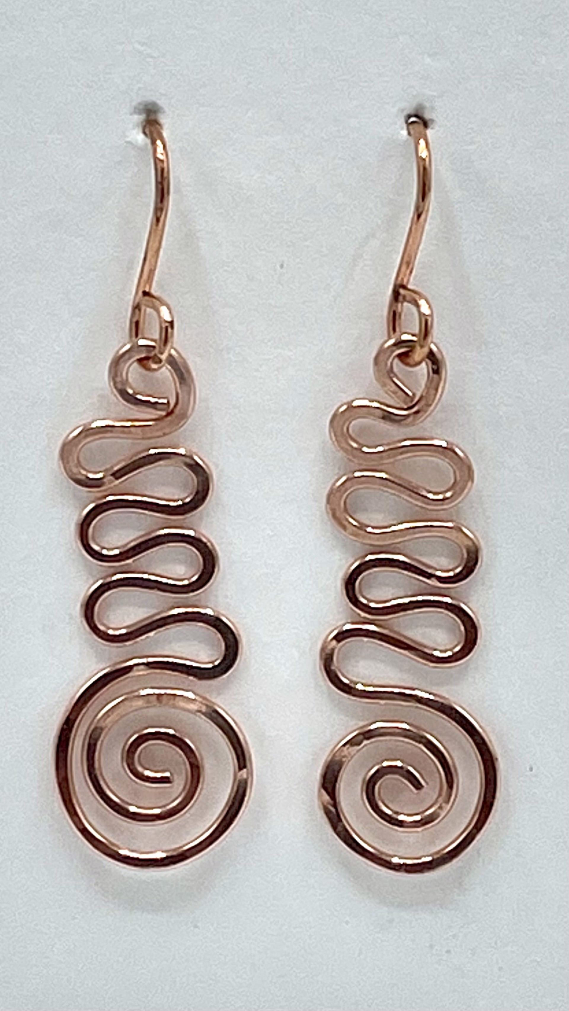 Copper Spiral with Squiggly Earrings by Emelie Hebert