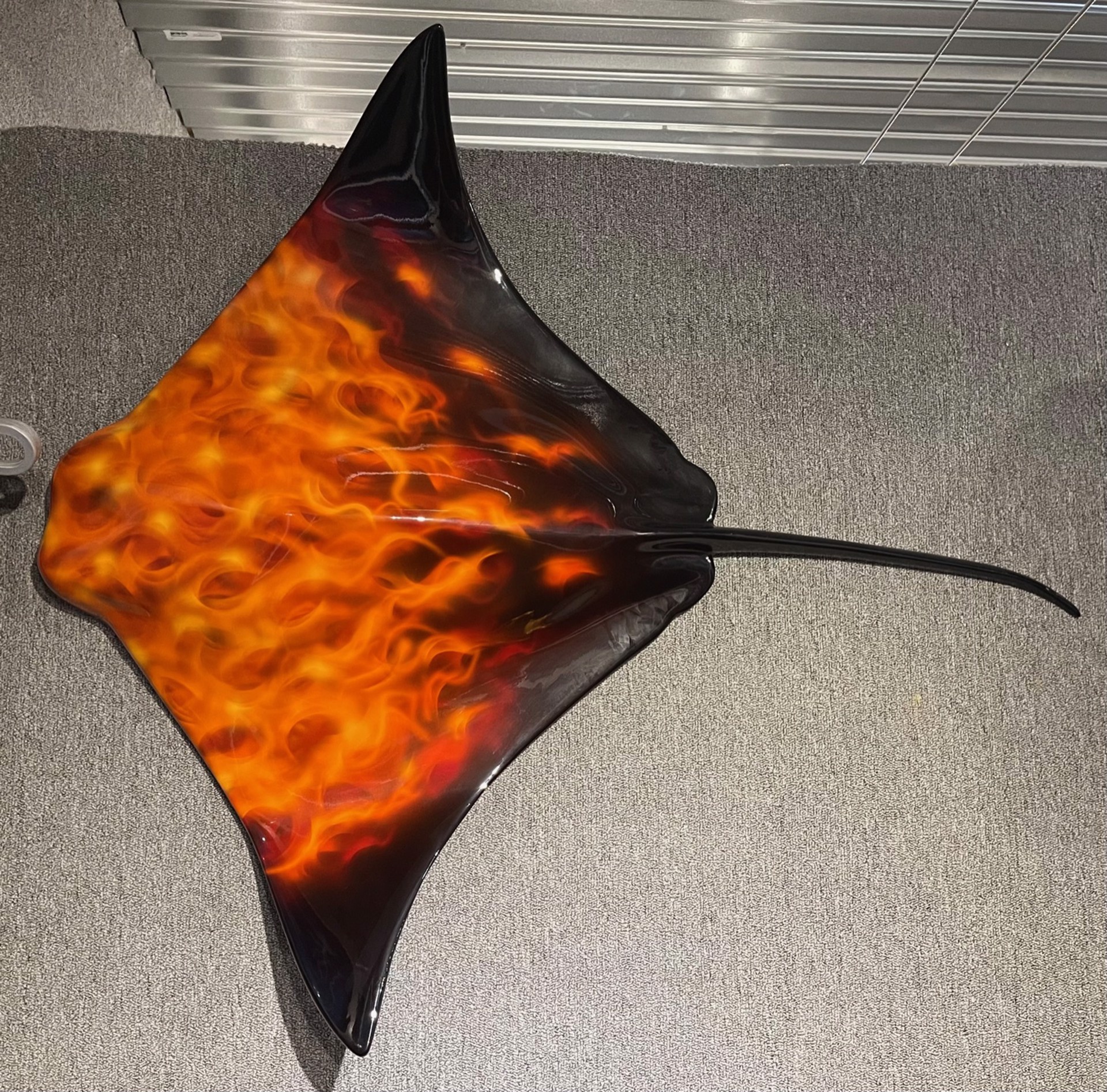 Devil Ray Red w/ Black Flames by Cris X