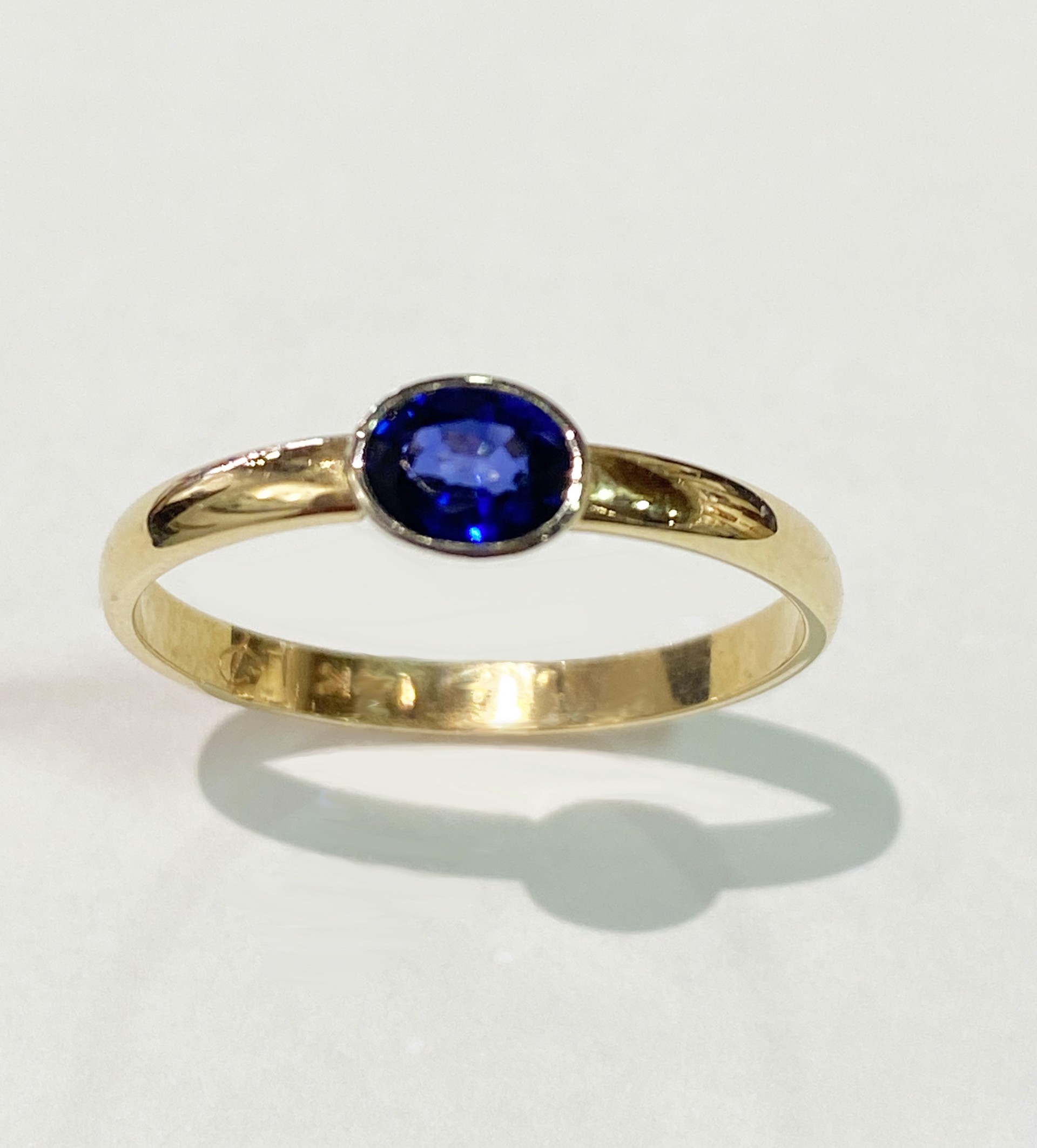 14K Yellow Gold, Sapphire Ring by D'ETTE DELFORGE