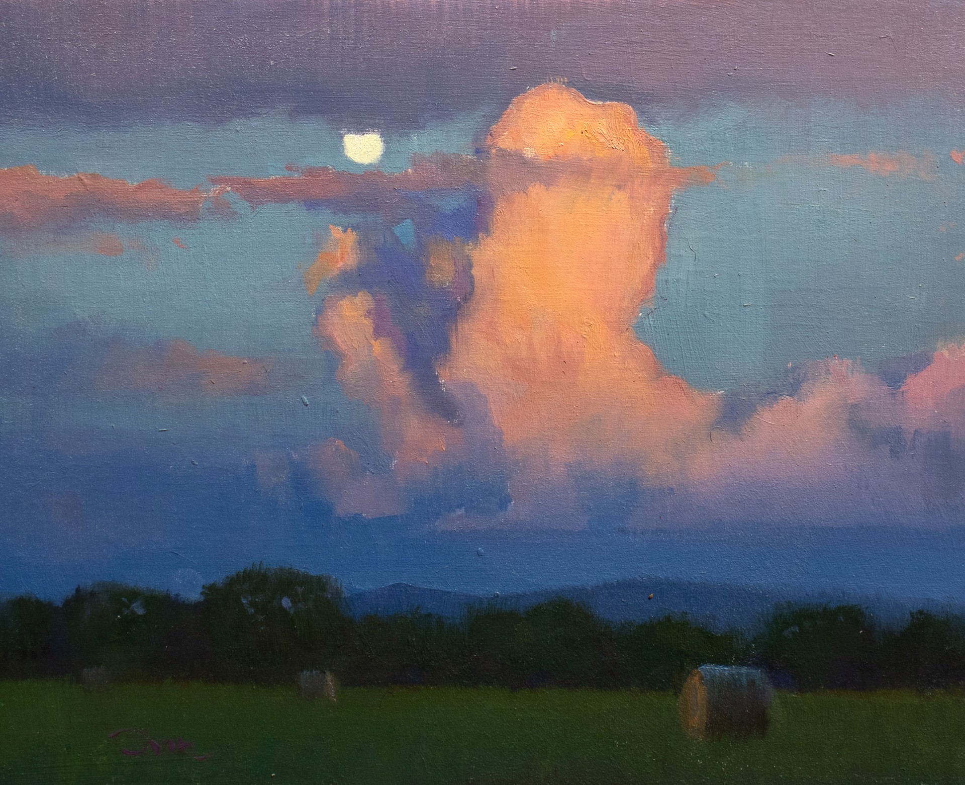Summer Moon, Foothills and Ranchlands by Devin Michael Roberts