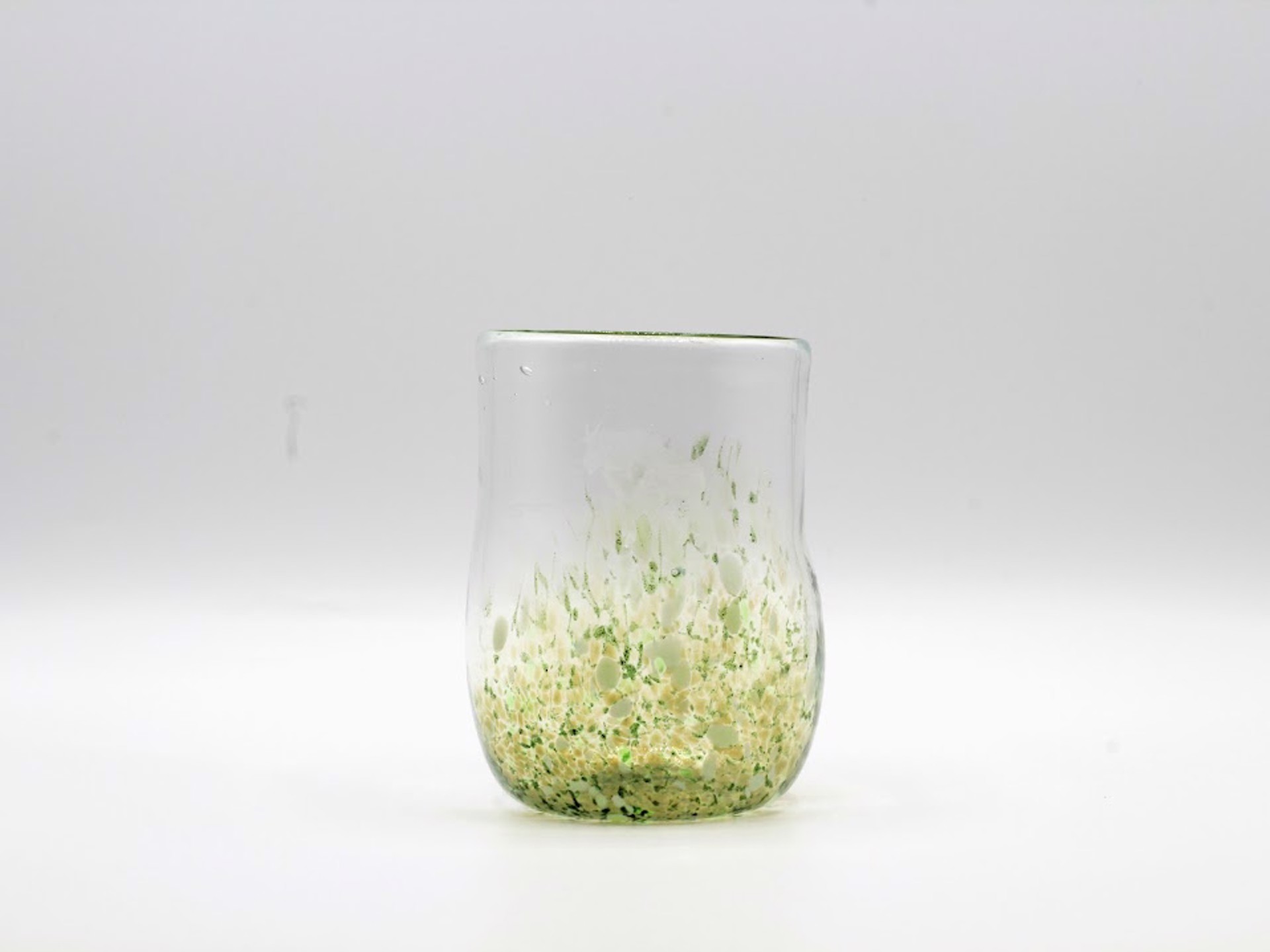 Mountain Goat Hand Blown Glass Cup - Green by Katie Sisum