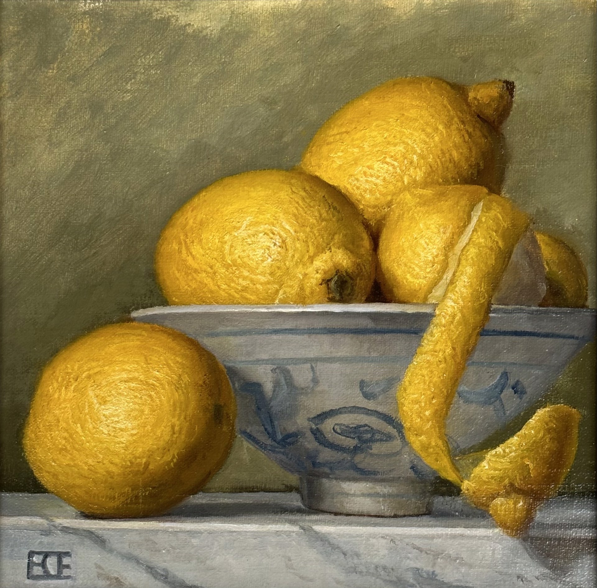 Lemons in Porcelain by Barbara Efchak