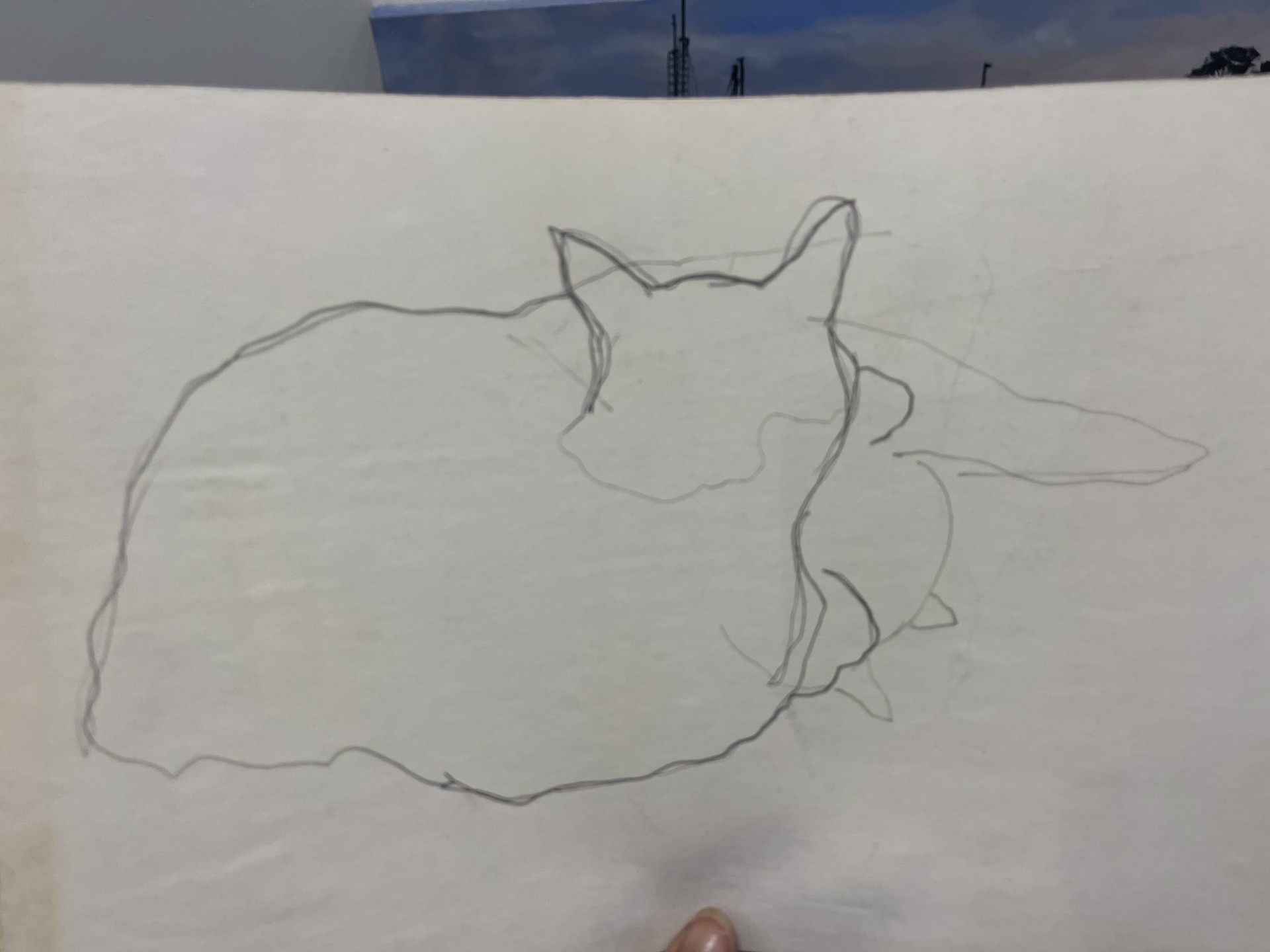 Cat Outline by Shirley Rabe' Masinter