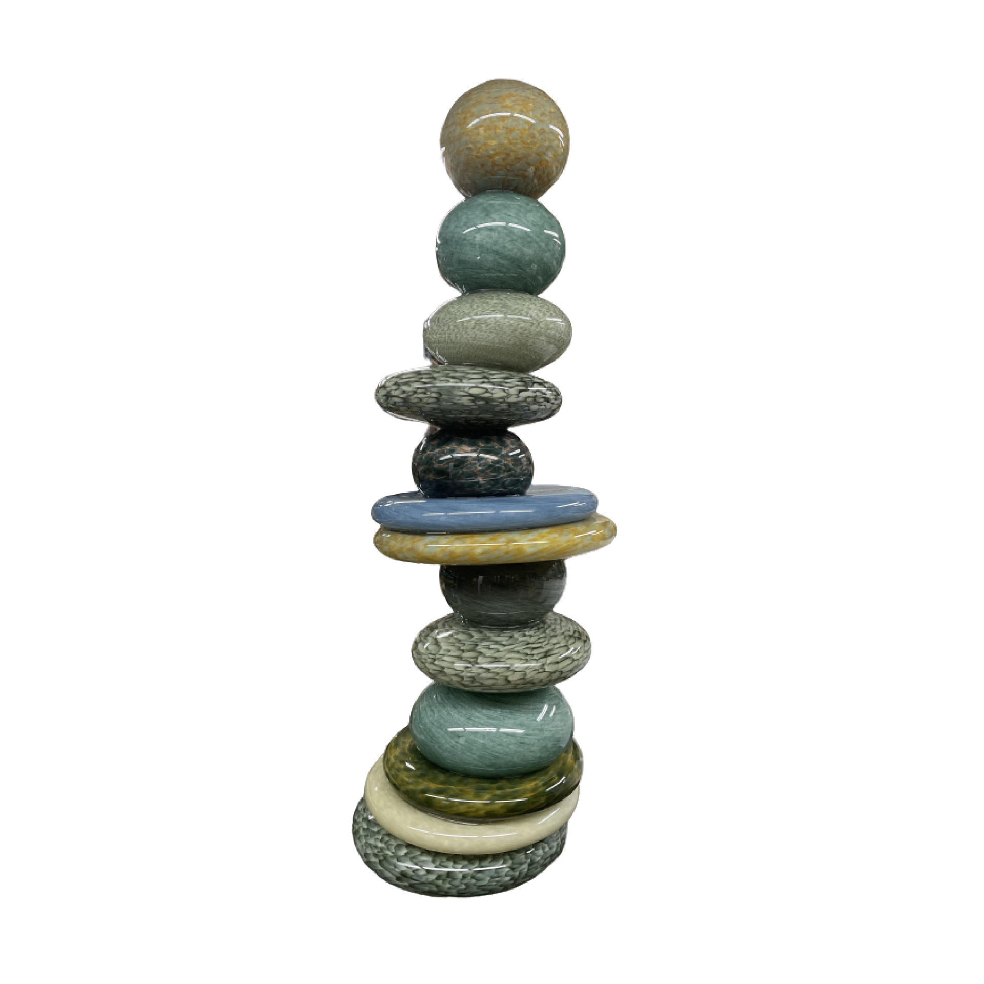 Pohacu Stacked Stones Grey Stone (13) by Robert Madvin