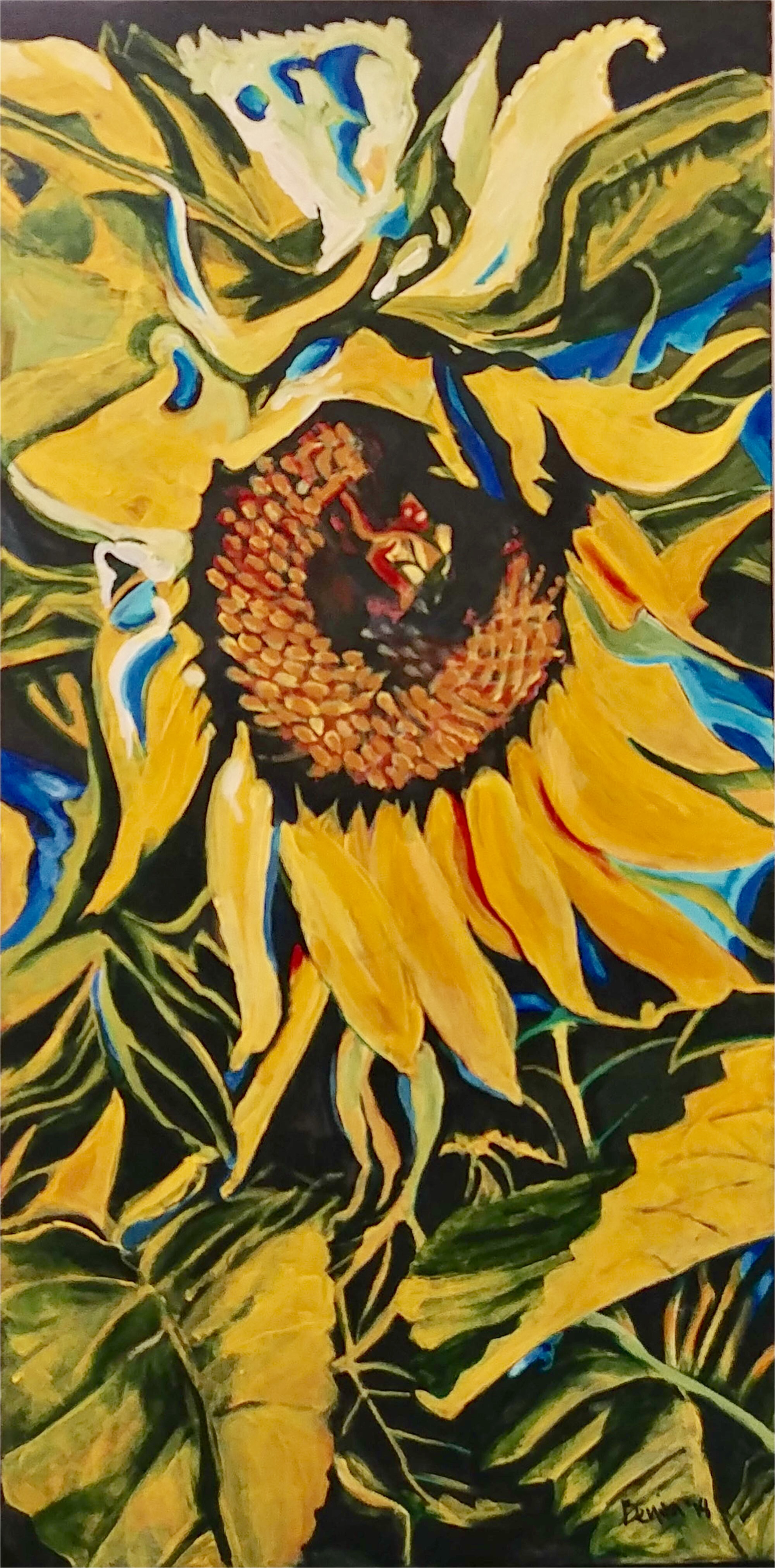 Sunny Sunflower Abstract by Benita Cole (McMinnville, OR)