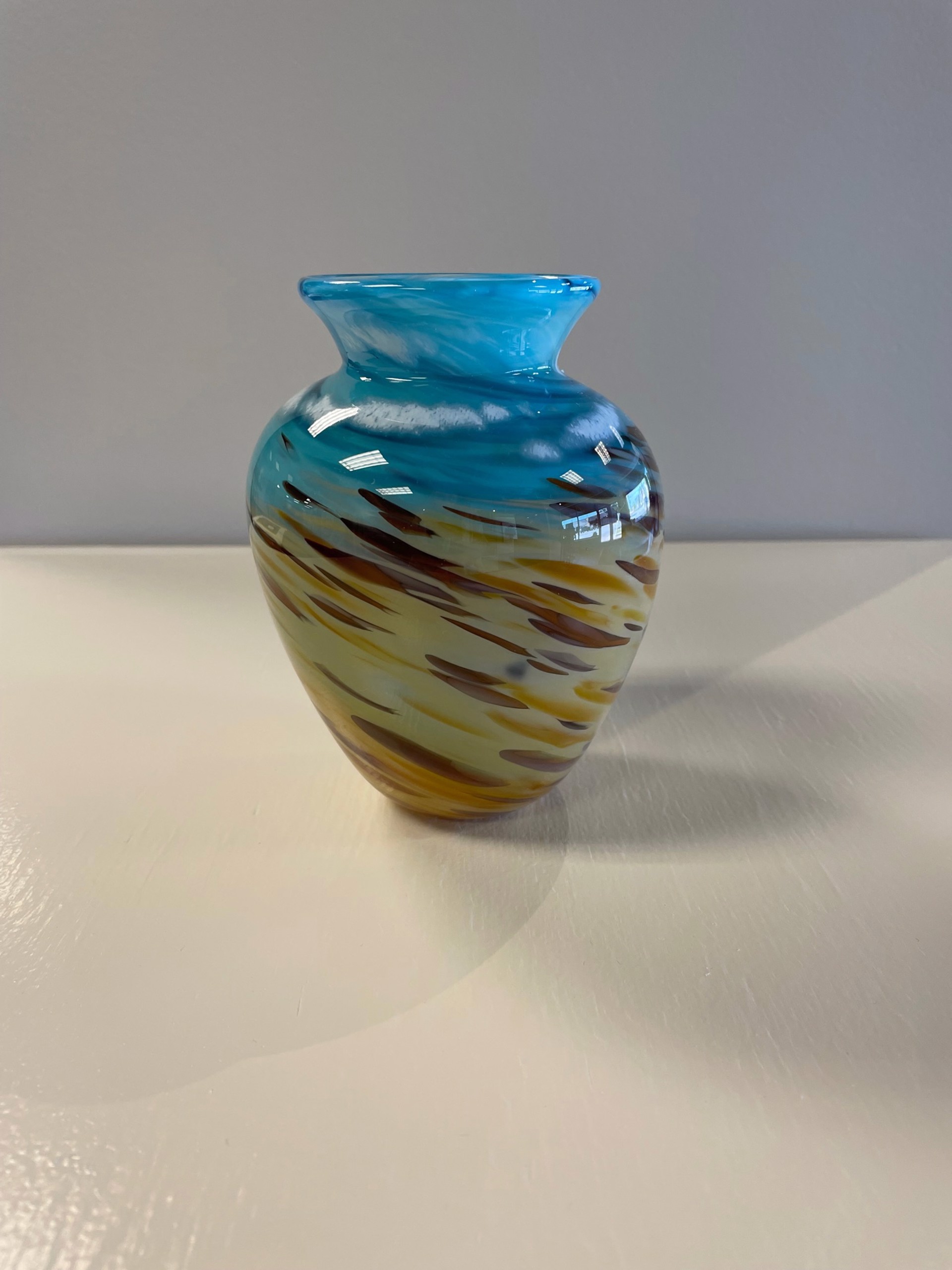 High Plains Winter Vase by AlBo Glass