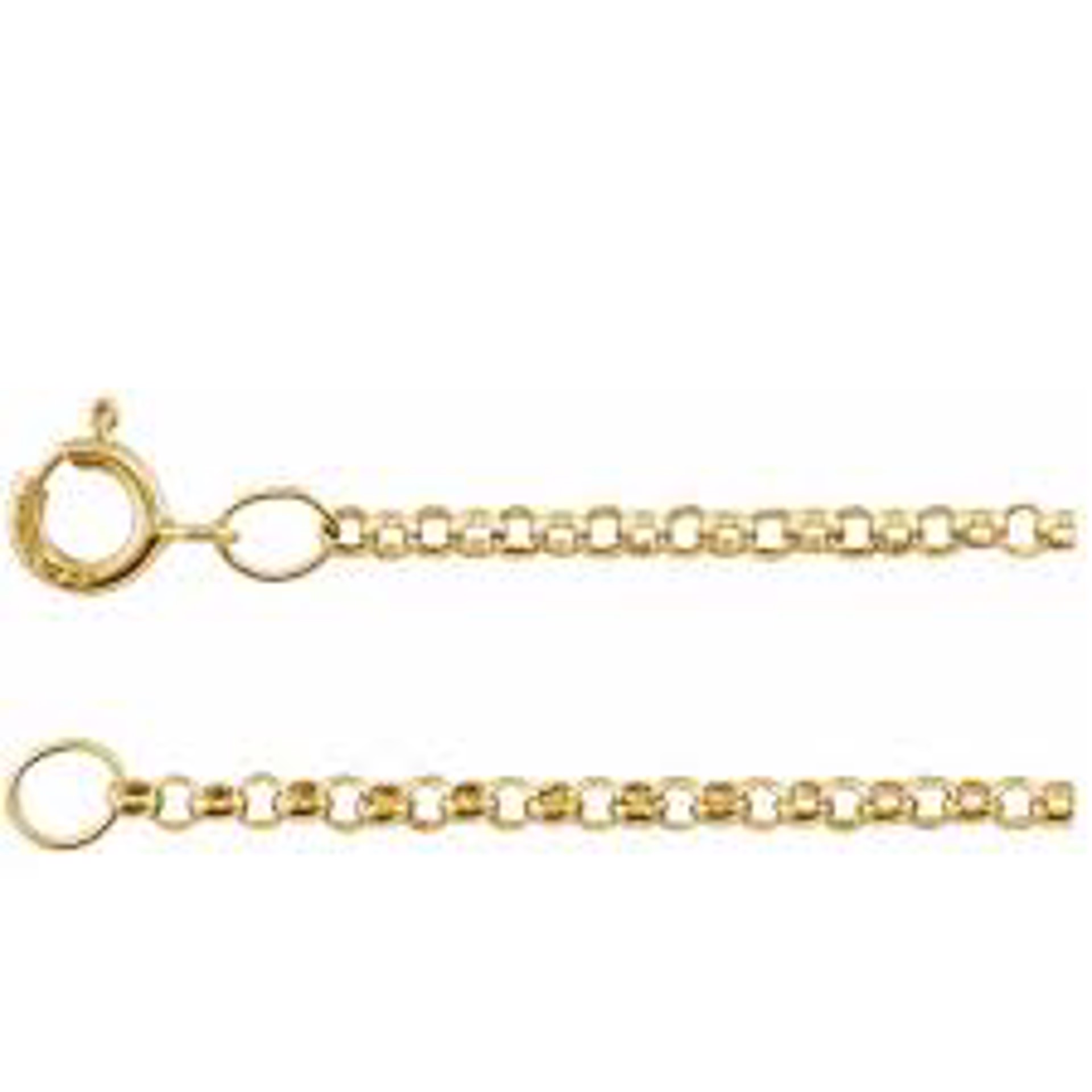 Trace Diamond Cut Cable Chain 17-18" Adjustable 18k Yellow Gold by Kristen Baird