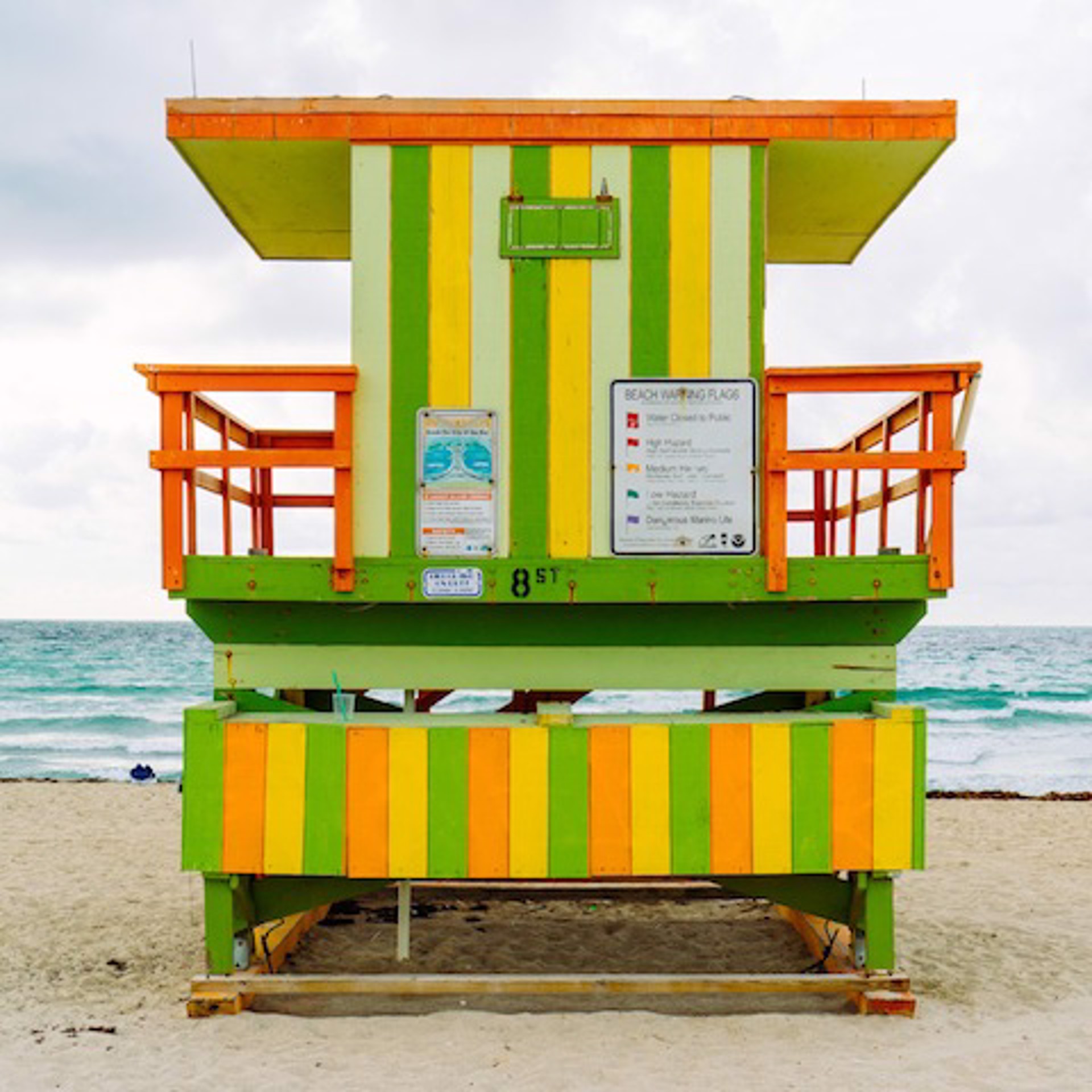 8th Street Lifeguard Stand-Back View by Peter Mendelson