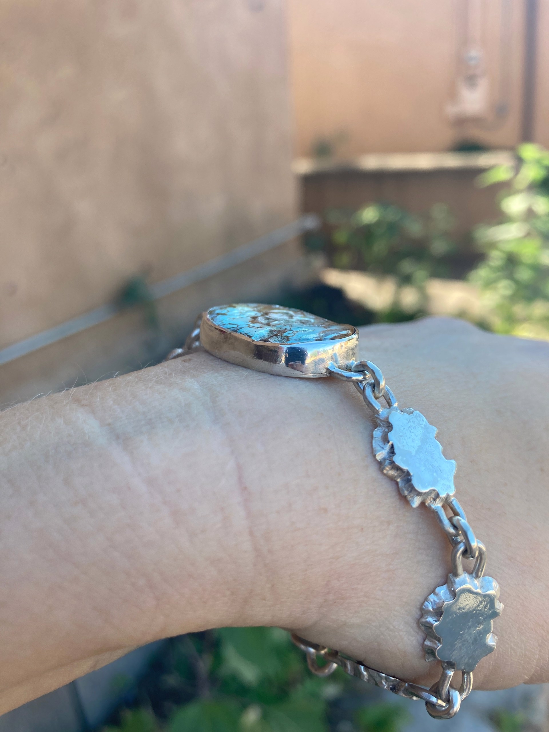 Mesa and Cerrillos Turquoise Bracelet by Clementine & Co. Jewelry