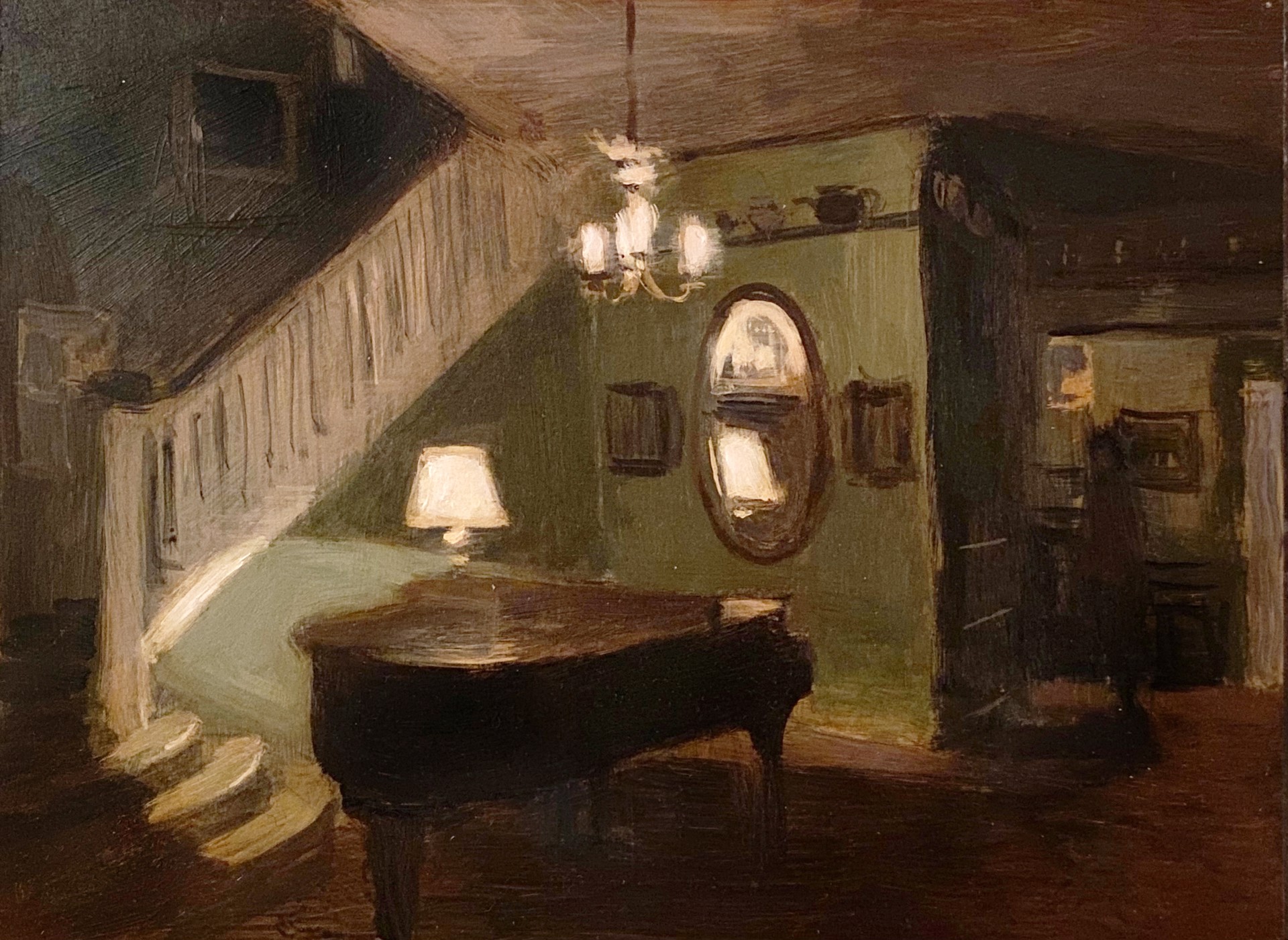 "The Piano" original oil painting by Joe Gyurcsak