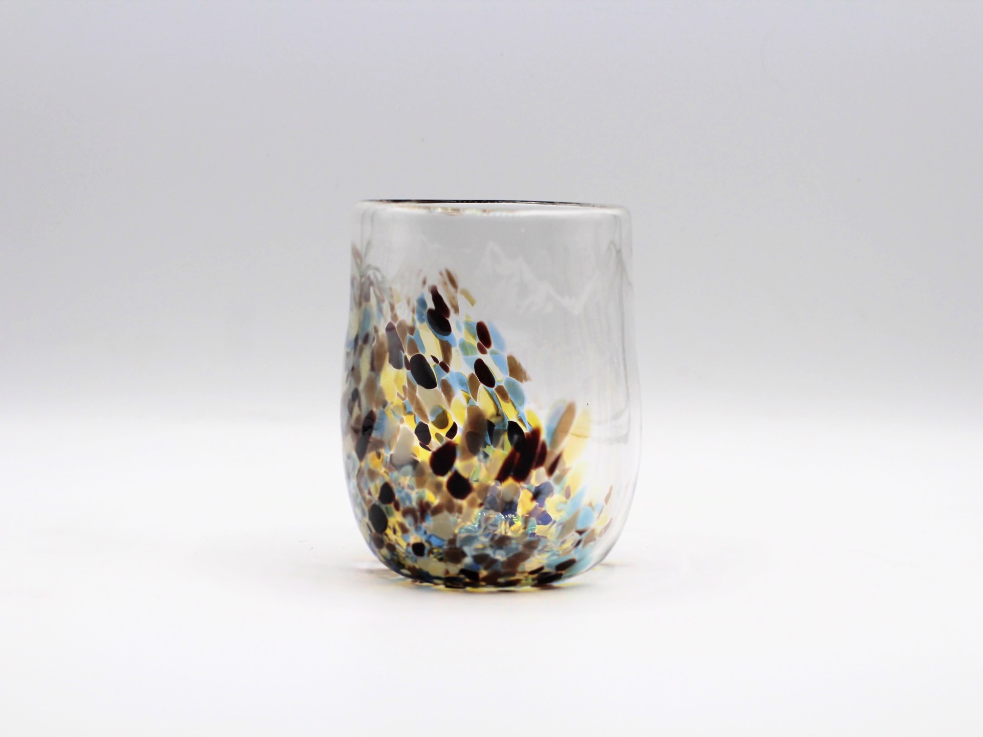 Mountain Hand Blown Glass Cup - Amber by Katie Sisum