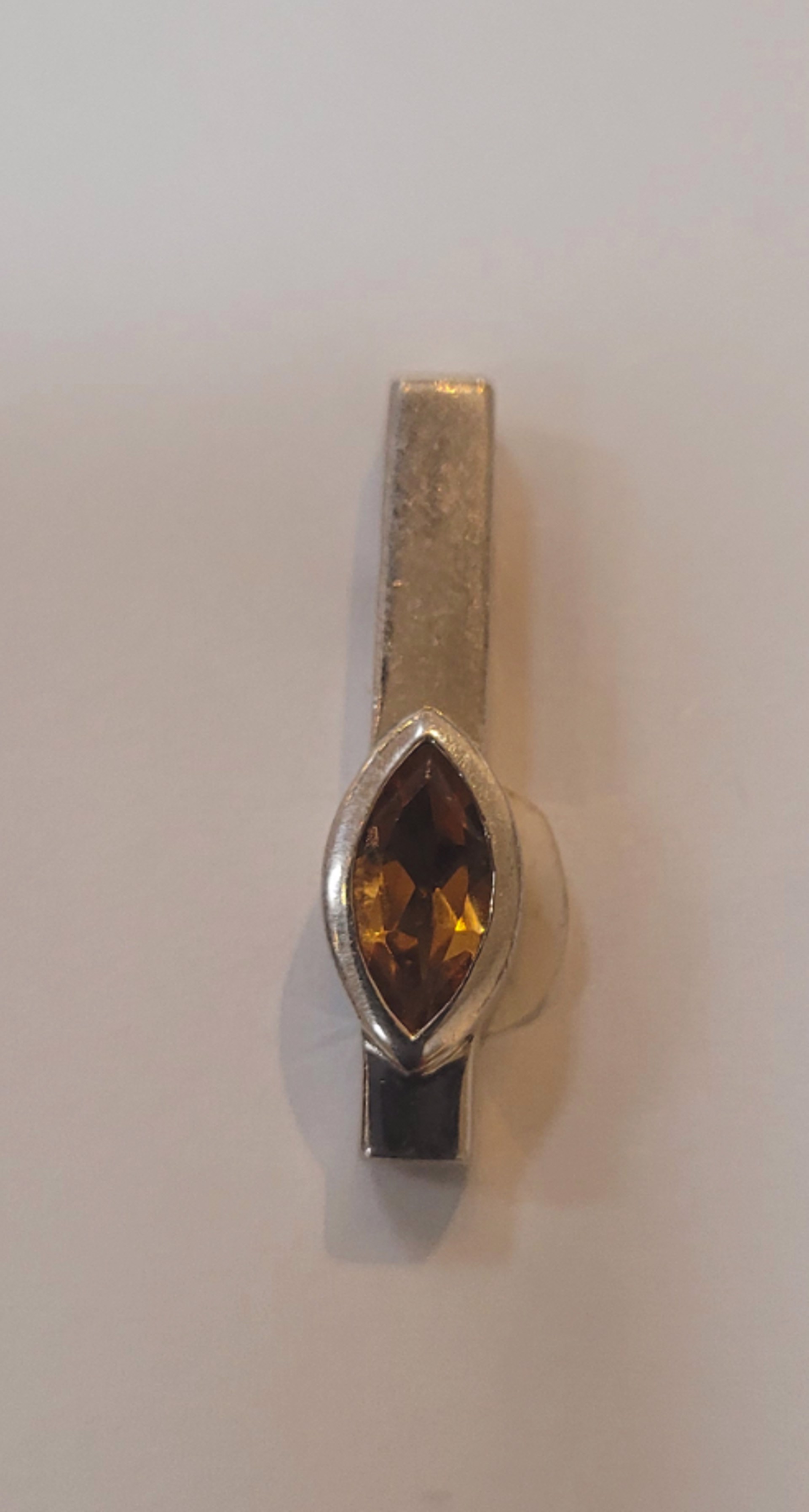 Pendant - Marquis Cut Citrine Stone in Sterling Silver Totem by Joryel Vera