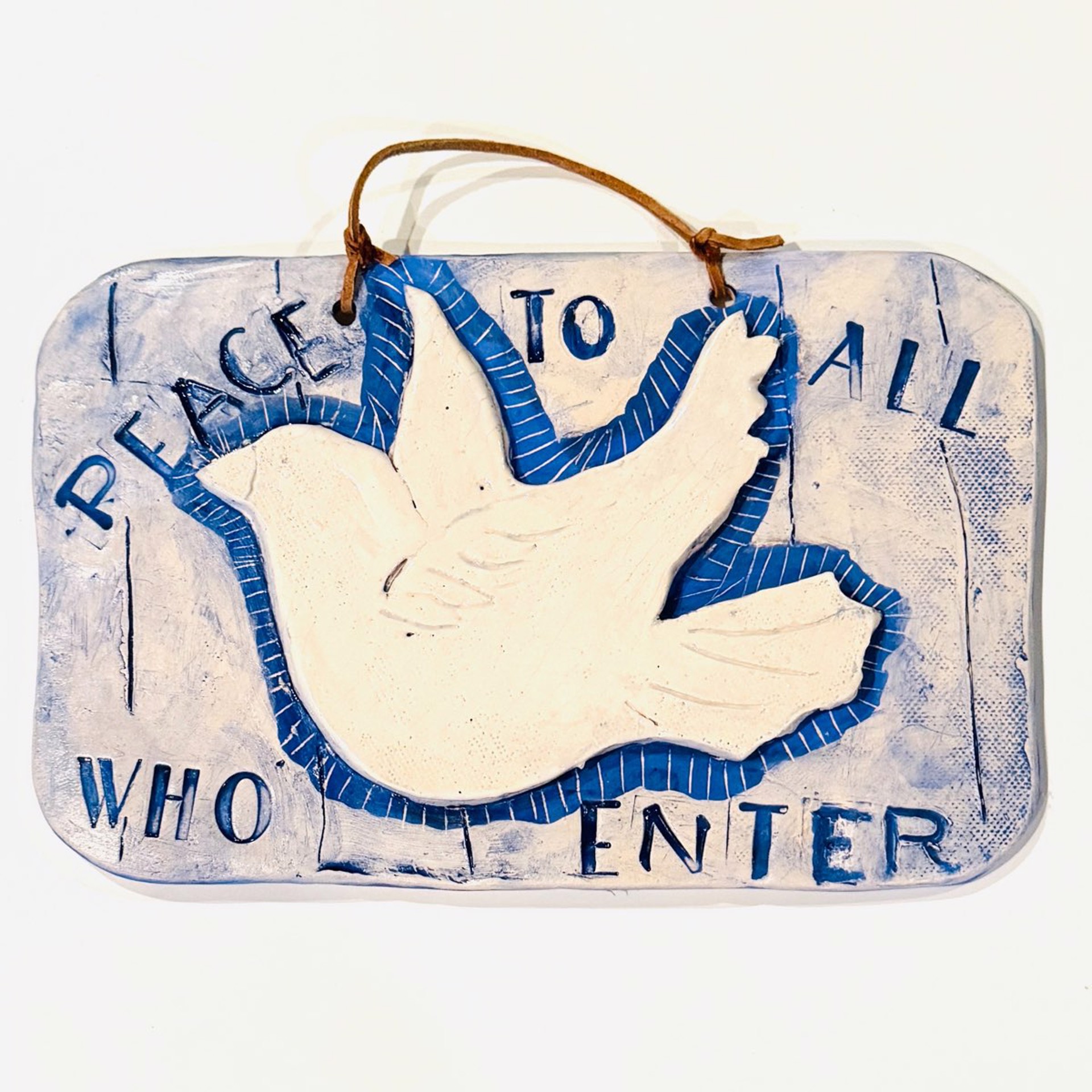 Peace To All Who Enter Plaque NQR23-02 by Judy Kepley
