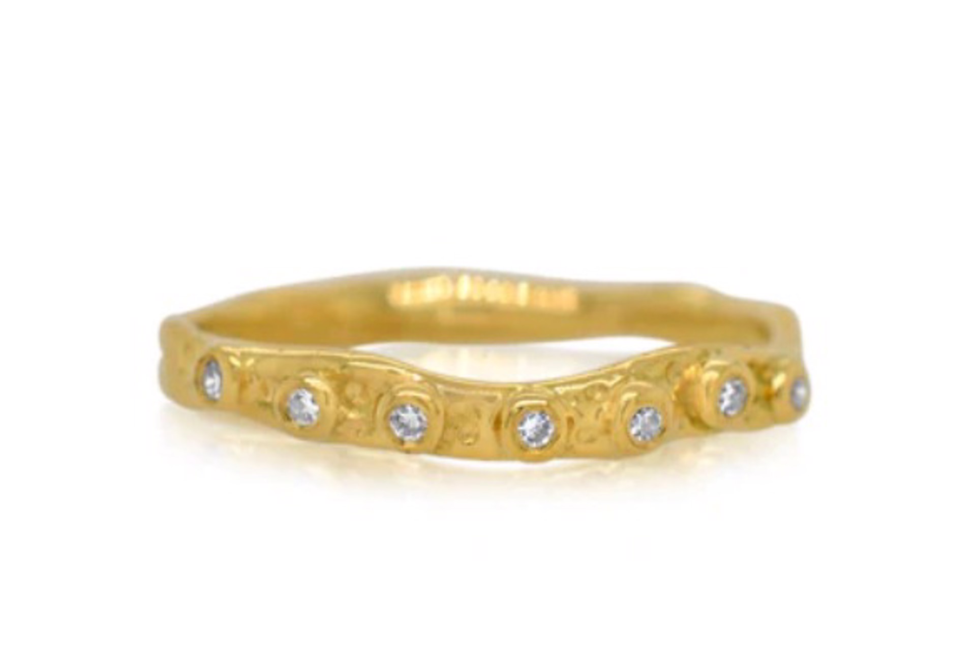 Dandelion Meadow- 18k gold and diamond ring by Kristen Baird