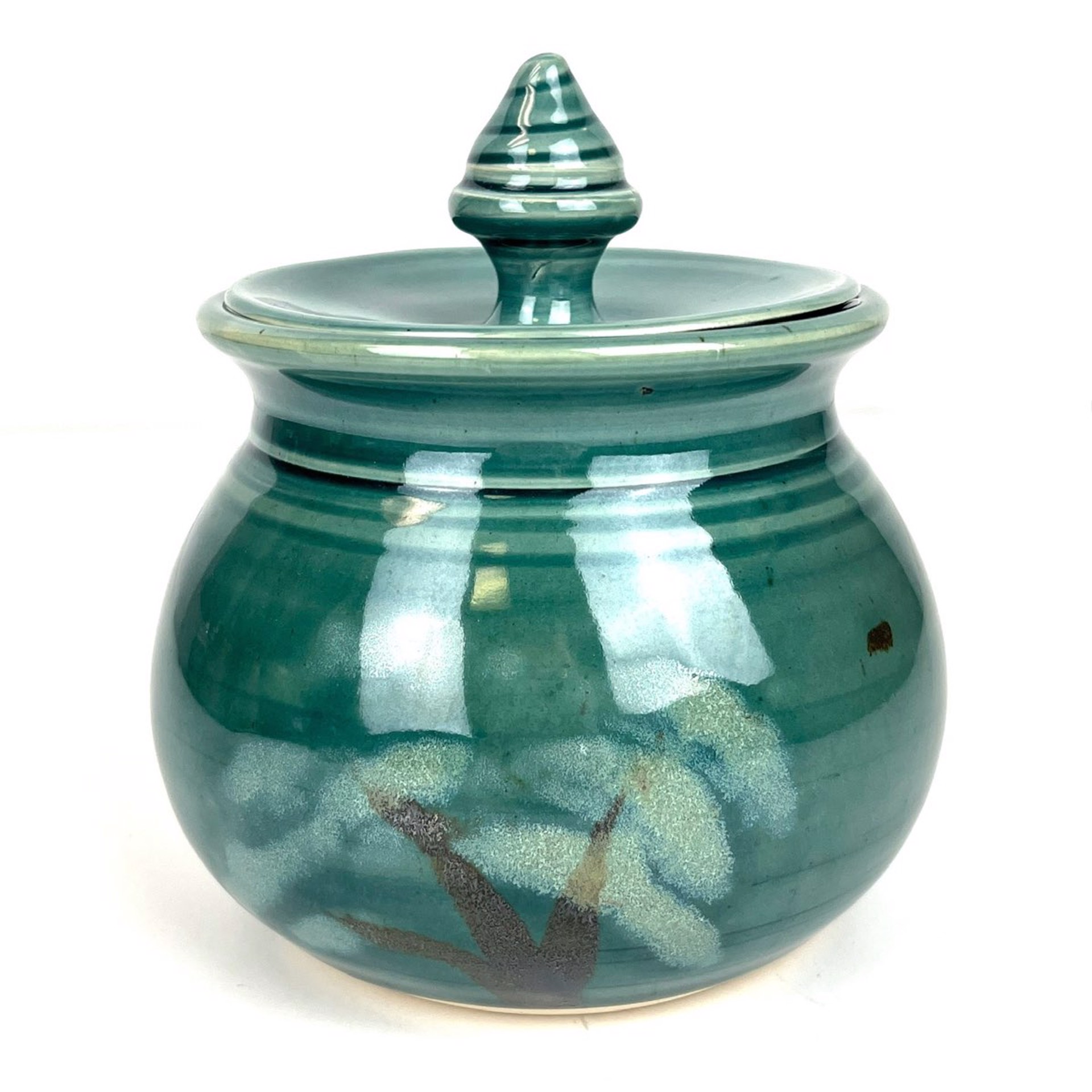 Stained Lidded Container by Mary Lynn Portera