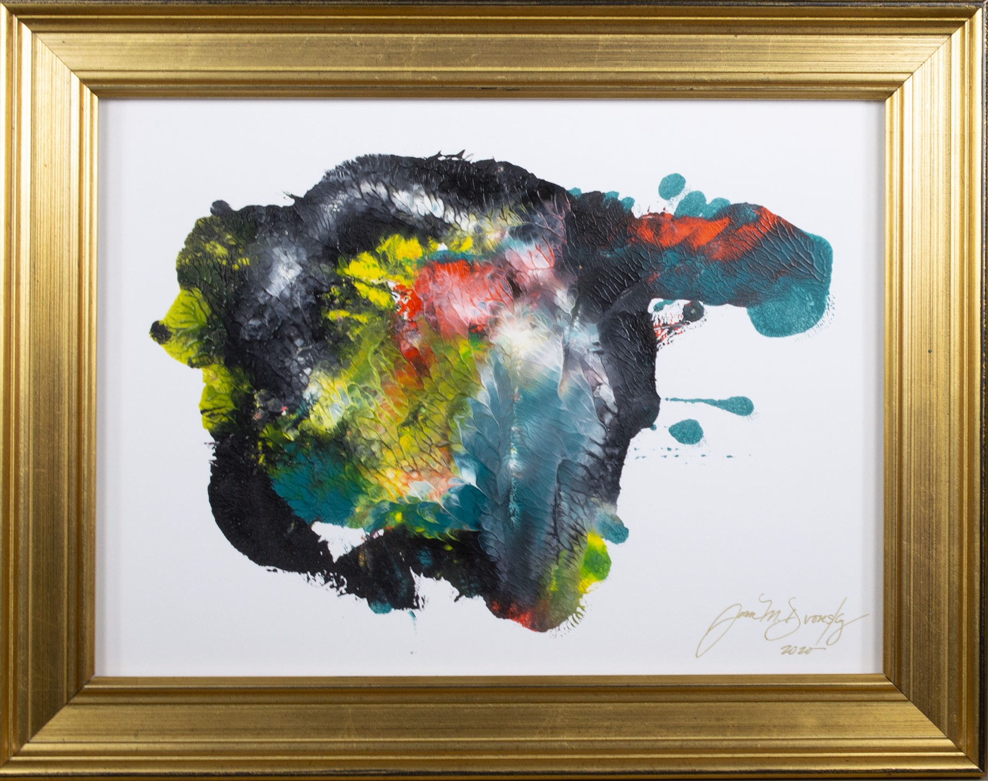 Bear Running from the Blueberry Patch by Joan Dvorsky