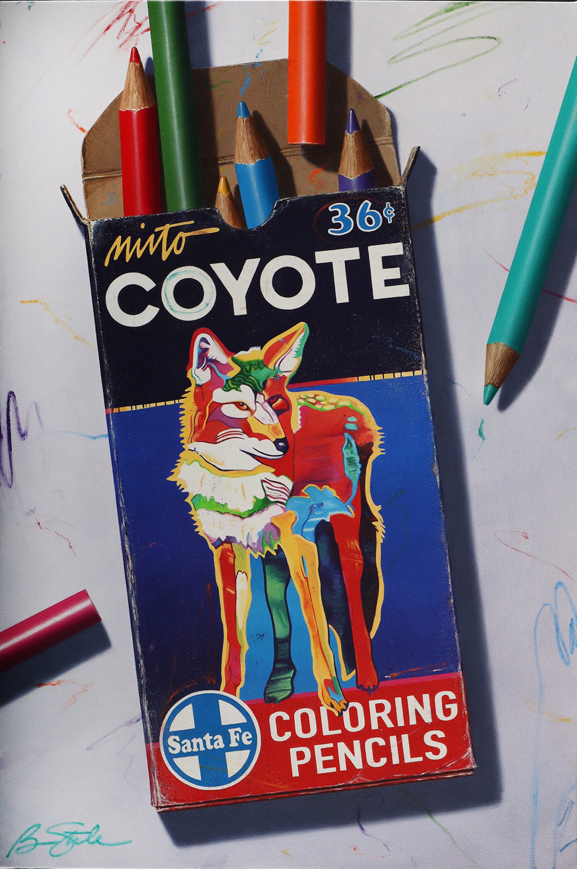 Coyote Coloring Pencils by Ben Steele