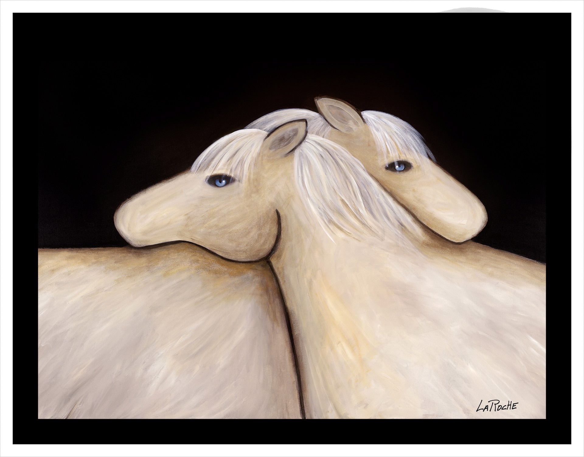 Night Sky/White Horses by Carole LaRoche