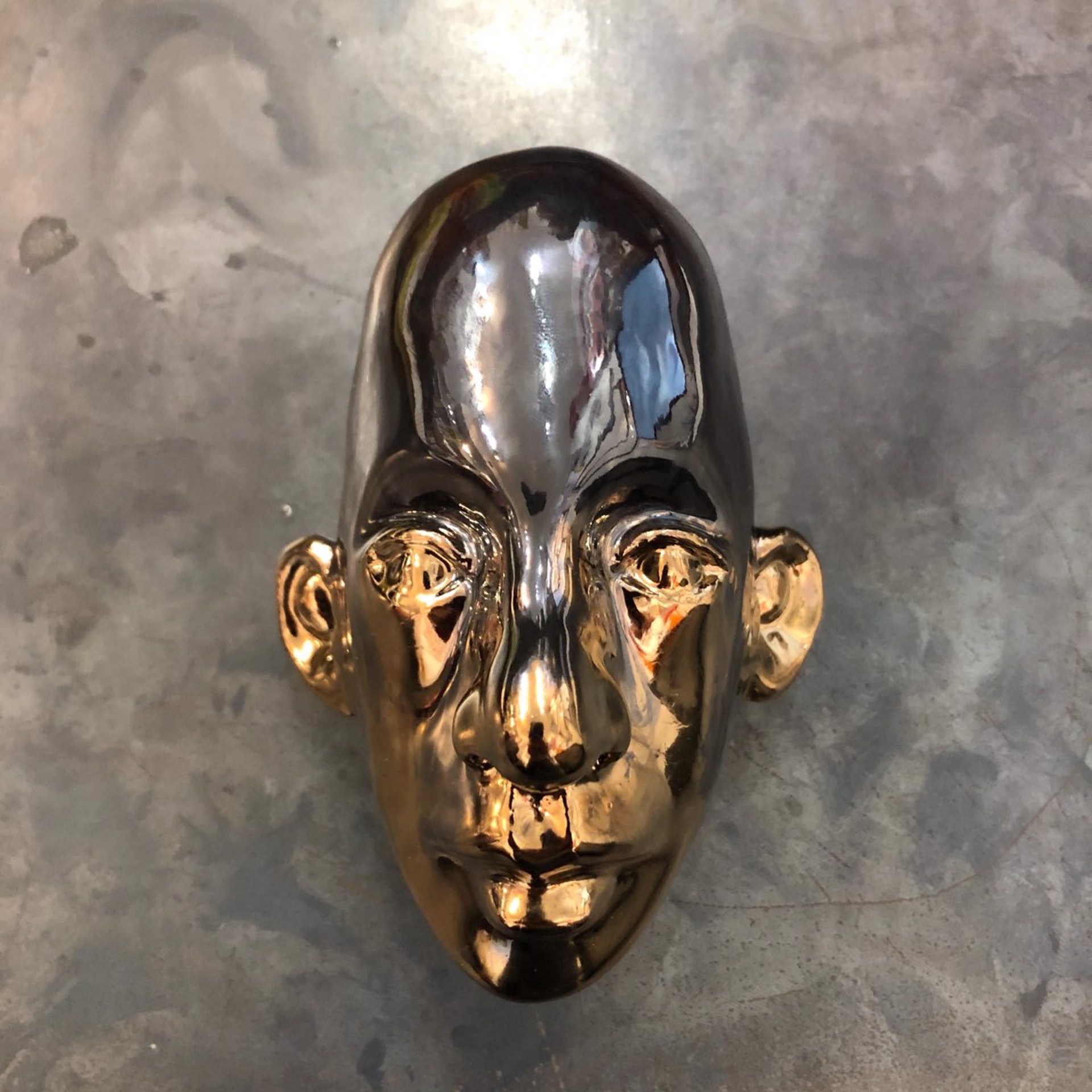 Head w/ Gold Face by Jonathan Read | Art One Gallery, Inc.