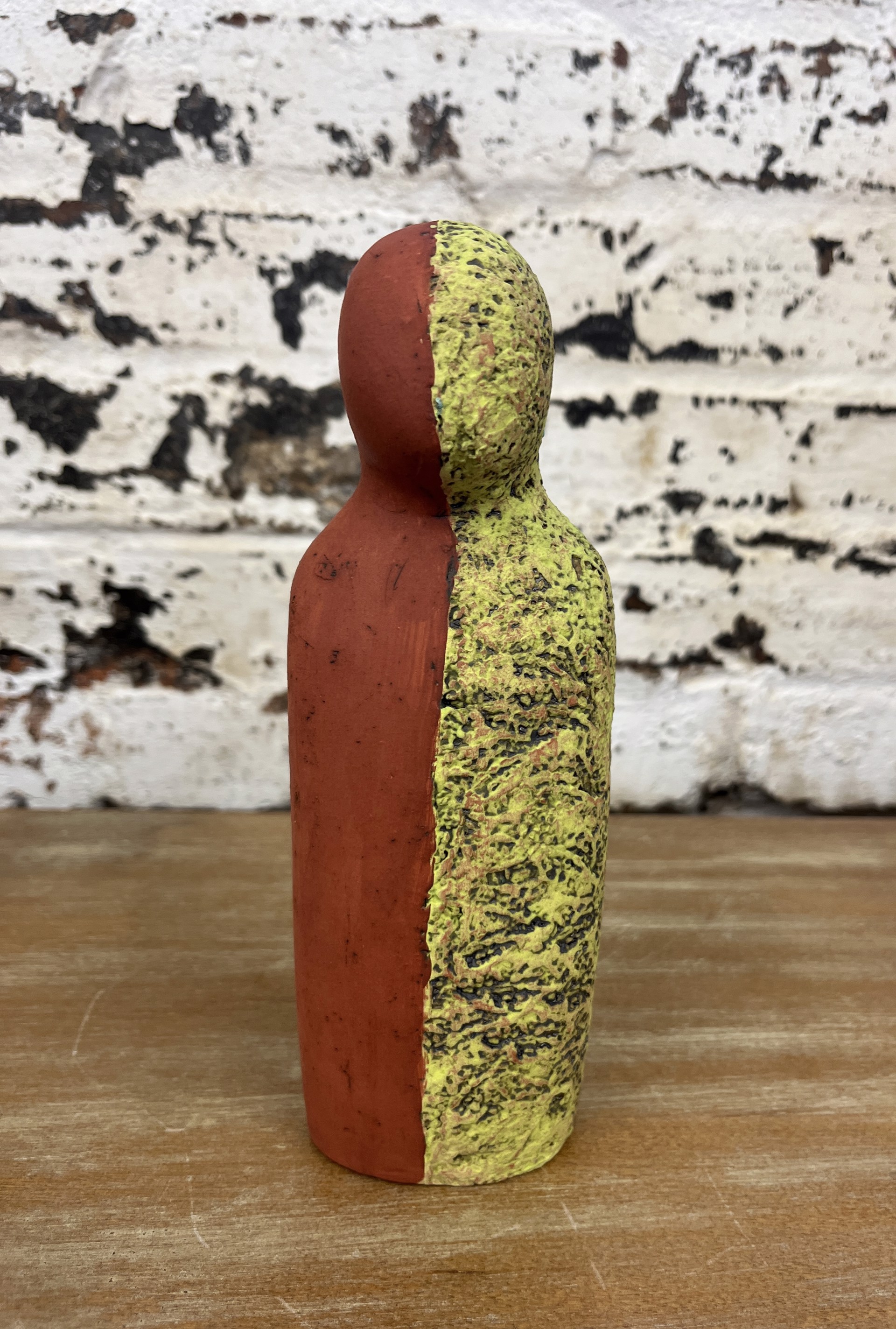 Small Soul (burnt orange and yellow) by Cassie Butcher